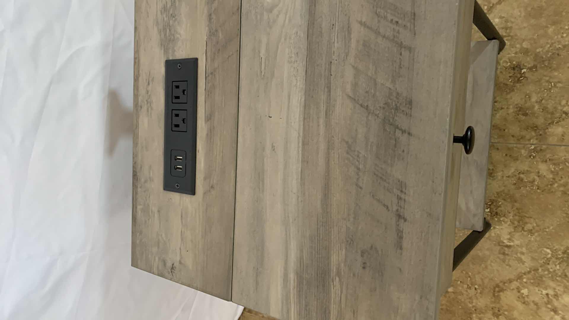 Photo 1 of NIGHTSTAND WITH USB CHARGING STATION AND ELECTRICAL OUTLETS 15” X 16” H 22”