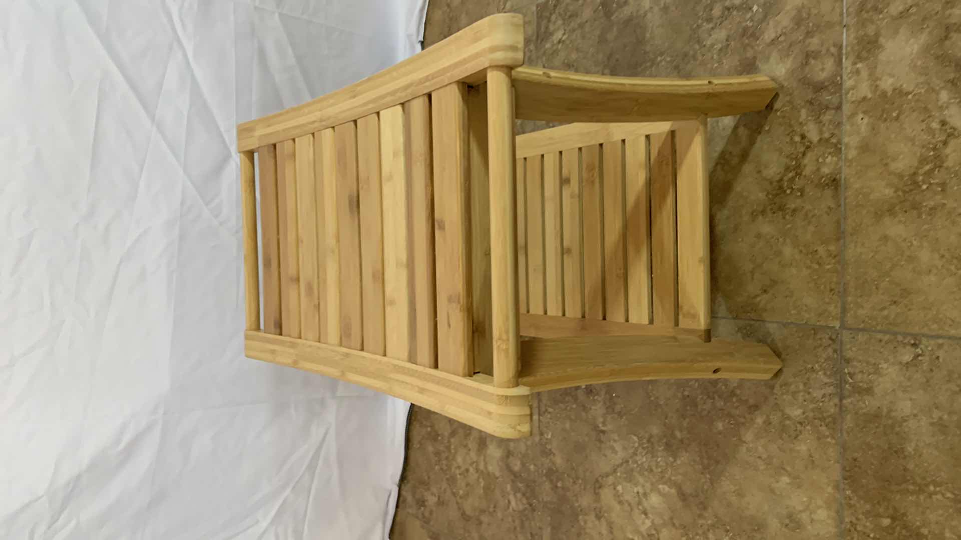 Photo 1 of BAMBOO SHOWER STOOL 24” X 23” H 18”