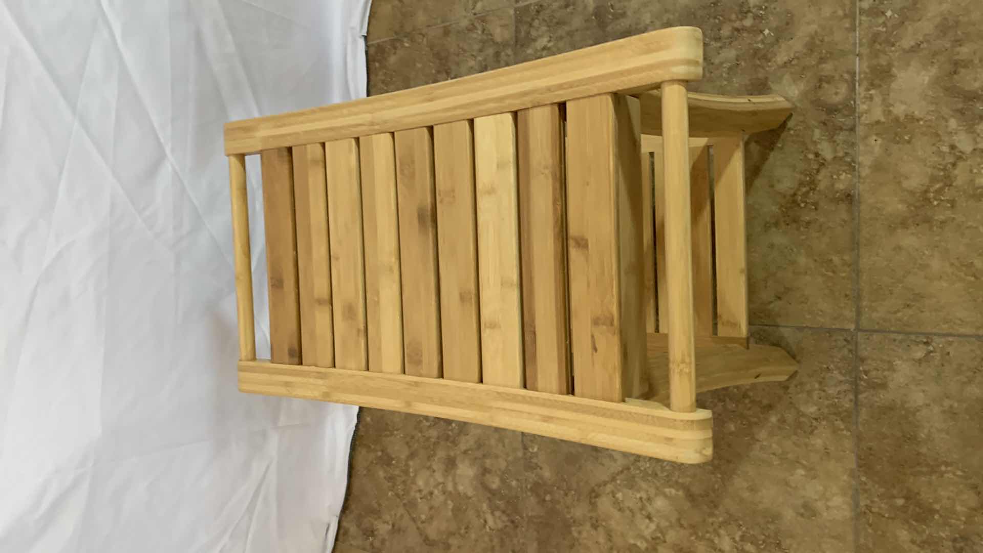 Photo 1 of BAMBOO SHOWER STOOL 24” X 23” H 18”