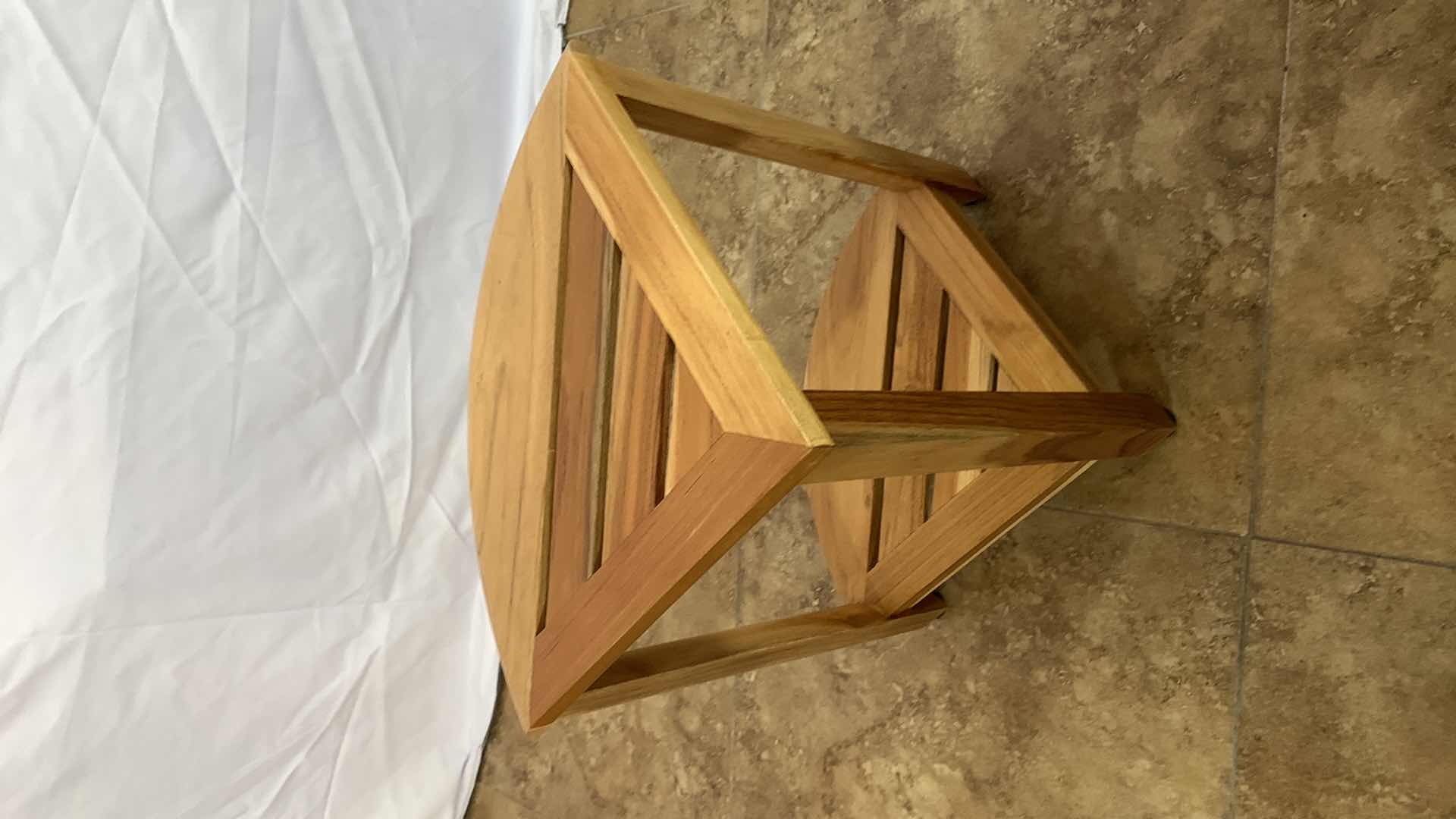 Photo 1 of ECHO DECORS BAMBOO CORNER SHOWER SEAT 17” X 12” H 18”