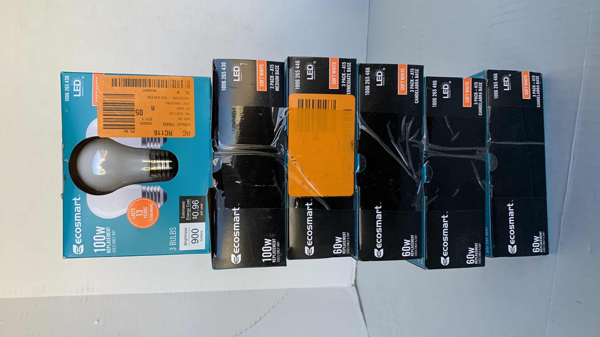 Photo 1 of 6-PACKS OF 3 ECOSMART LED LIGHT BULBS 60 W