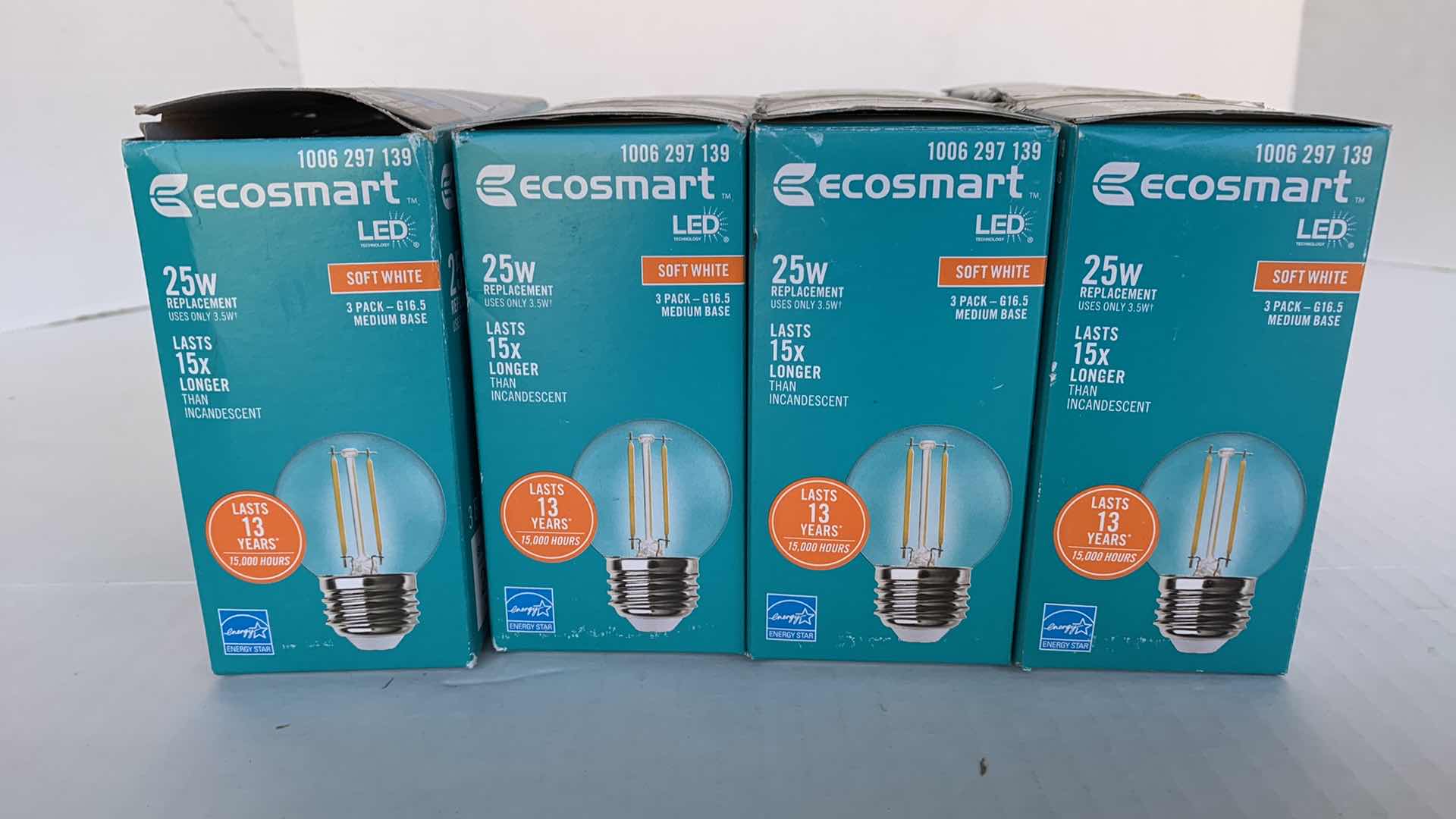 Photo 1 of 4-PACKS OF ECOSMART LED LIGHT BULBS 25W