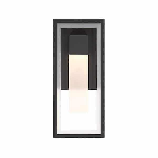Photo 1 of 12” MATTE BLACK OUTDOOR HARDWIRE LED WALL SCONCE