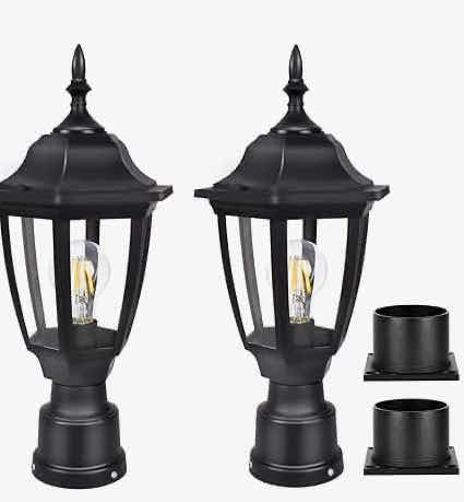 Photo 1 of FUDESY OUTDOOR POST LIGHTS WITH PIER MOUNT BASE, LED BULB INCLUDED