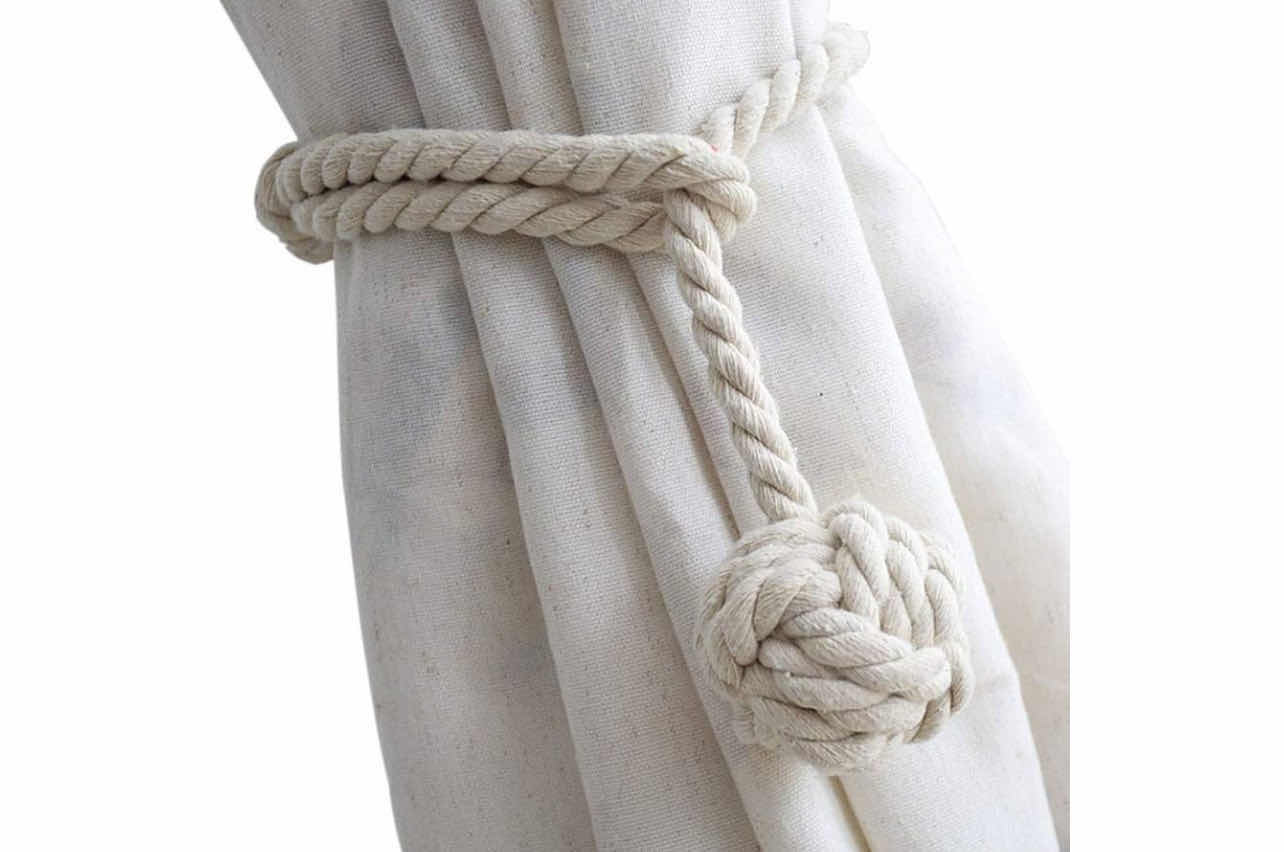 Photo 1 of 9-HEAVY DUTY CURTAIN ROPE TIEBACKS (BEIGE)