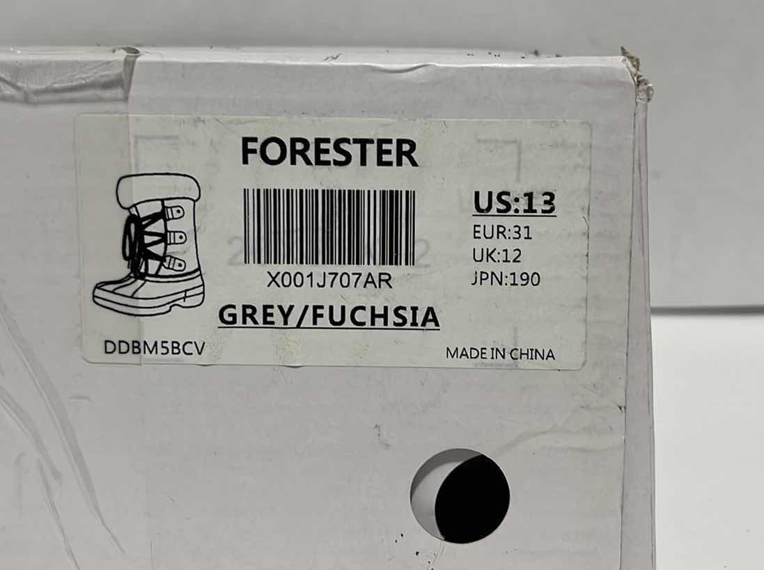 Photo 1 of GIRLS GREY/FUCHSIA BOOTS SIZE 13