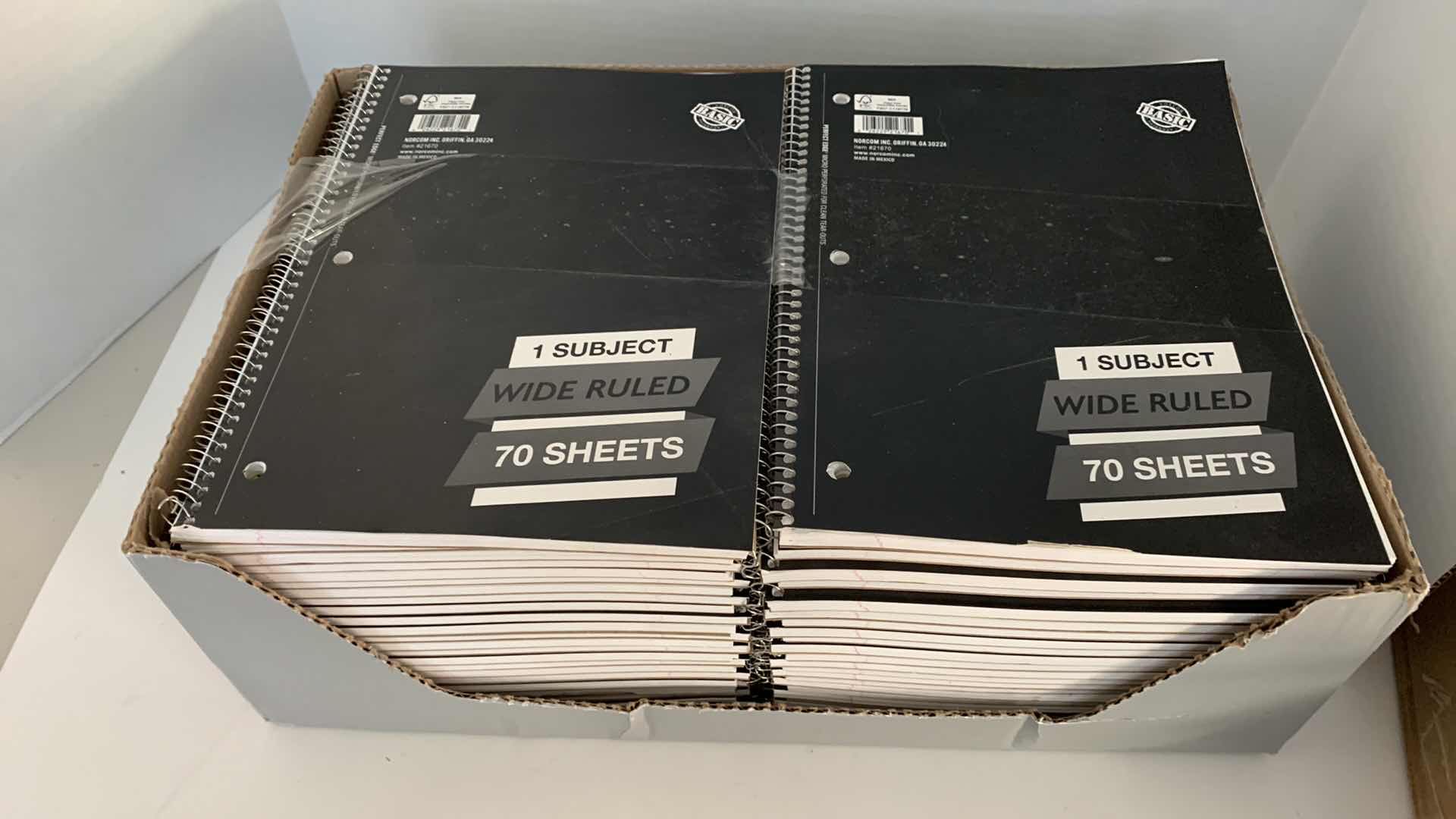 Photo 1 of CASE OF 1 SUBJECT WIDE RULED NOTEBOOKS