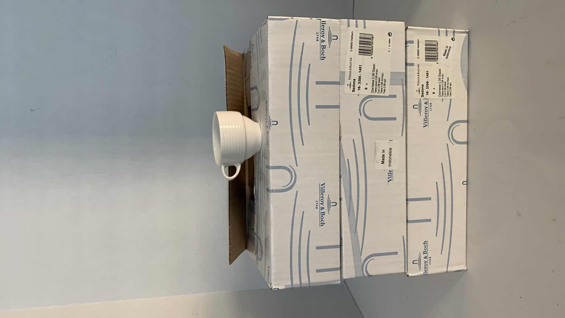 Photo 1 of 3-BOXES OF VIOLEROY & BOCH PORCELAIN CUPS