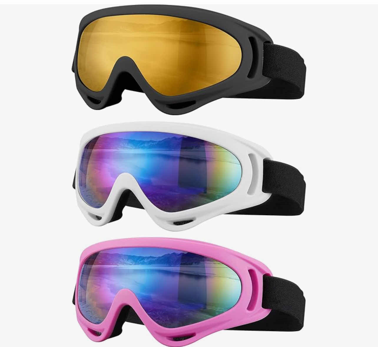 Photo 1 of 3-SKI/SNOWBOARD GOGGLES