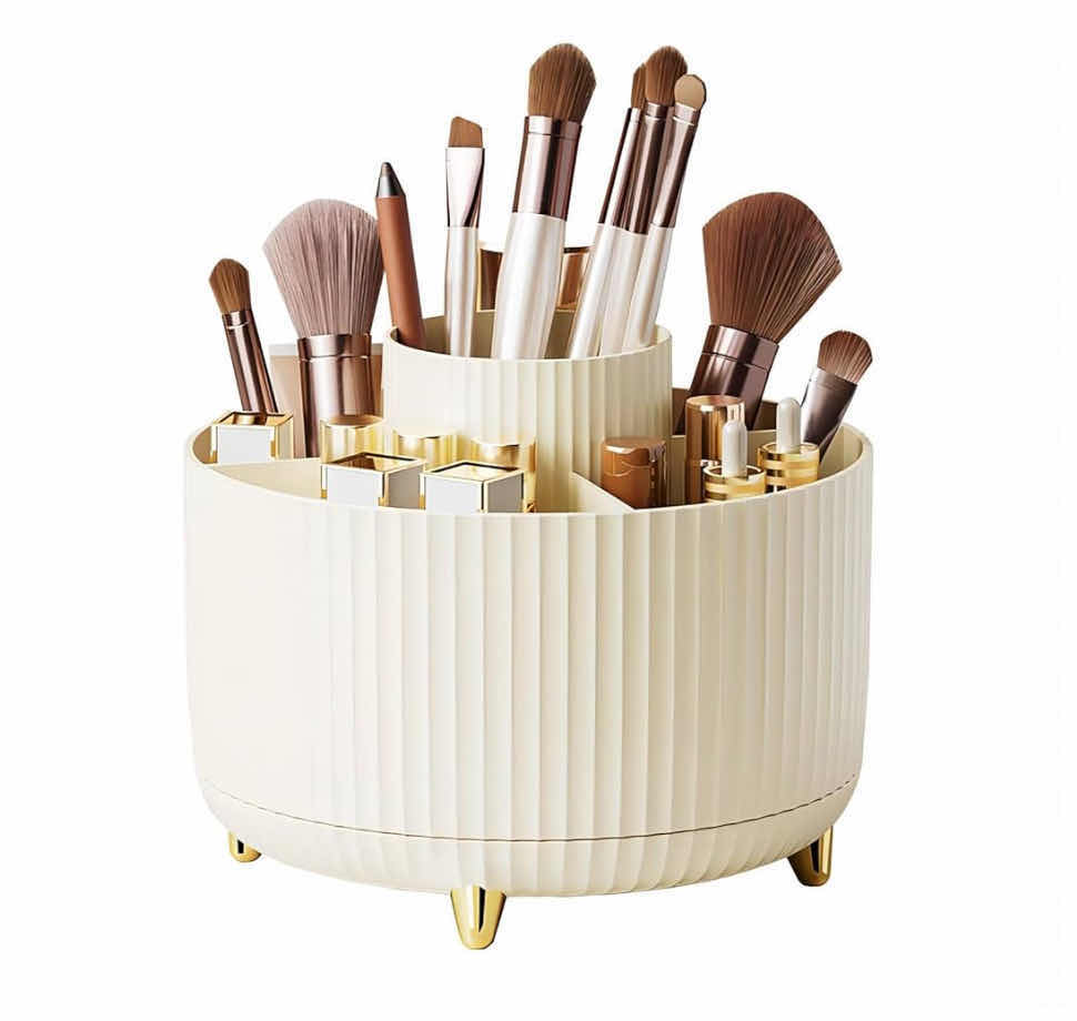 Photo 1 of DASITON MAKEUP BRUSH HOLDER  360° ROTATING ORGANIZER 5 SLOT