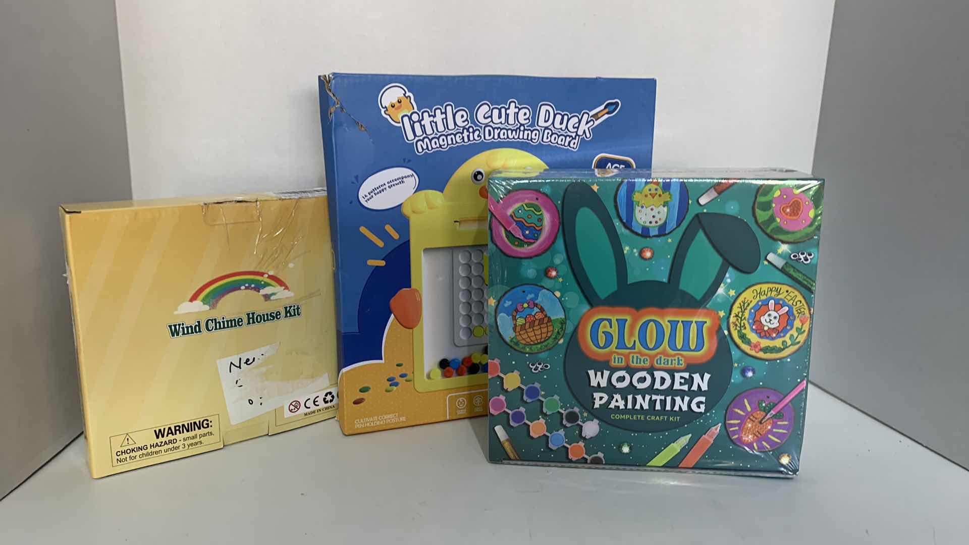Photo 1 of 2-KIDS WOOD CRAFT KITS AND A MAGNETIC DRAWING BOARD