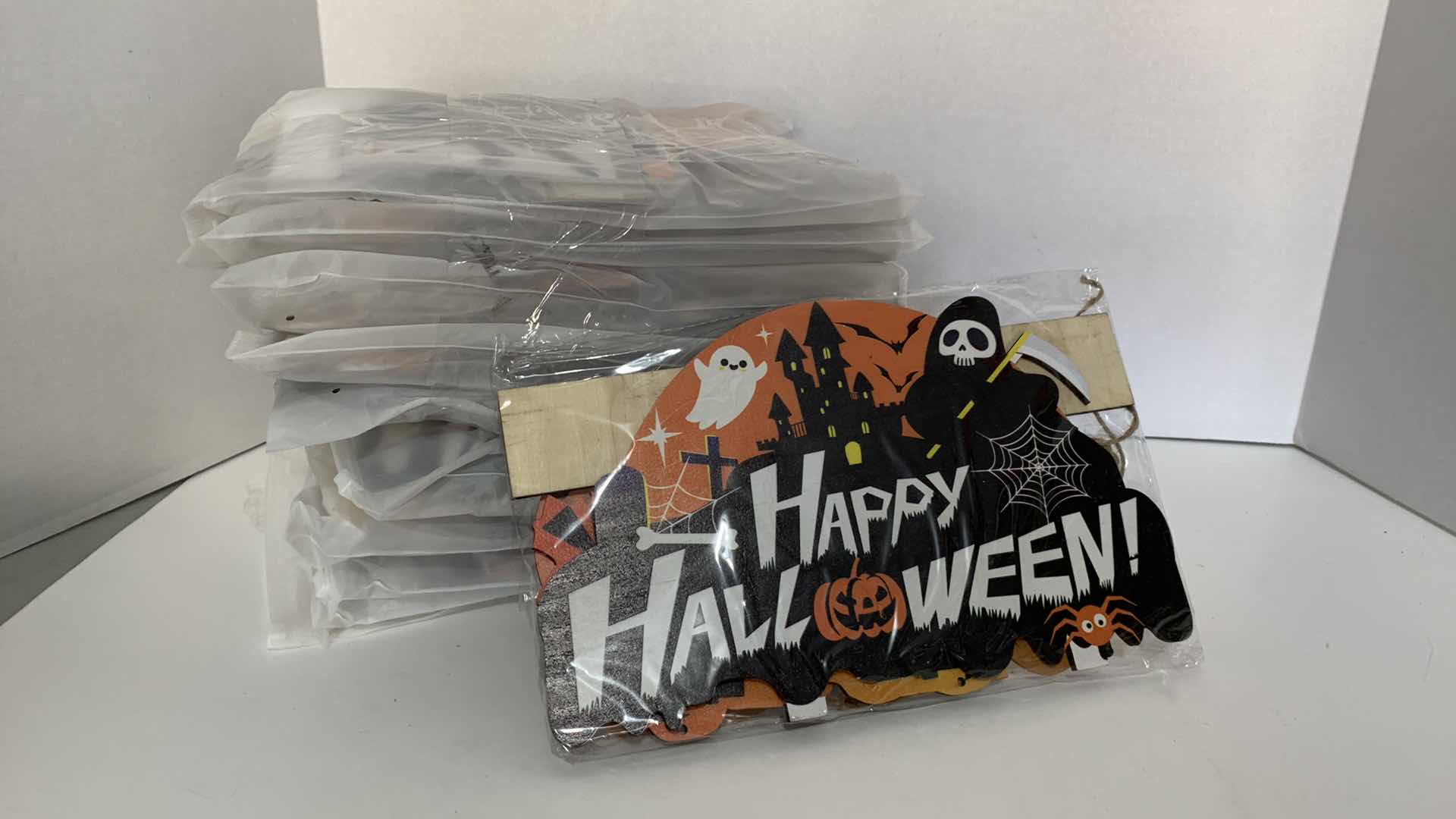 Photo 1 of 10-WOODEN HALLOWEEN HANGING MOBILES