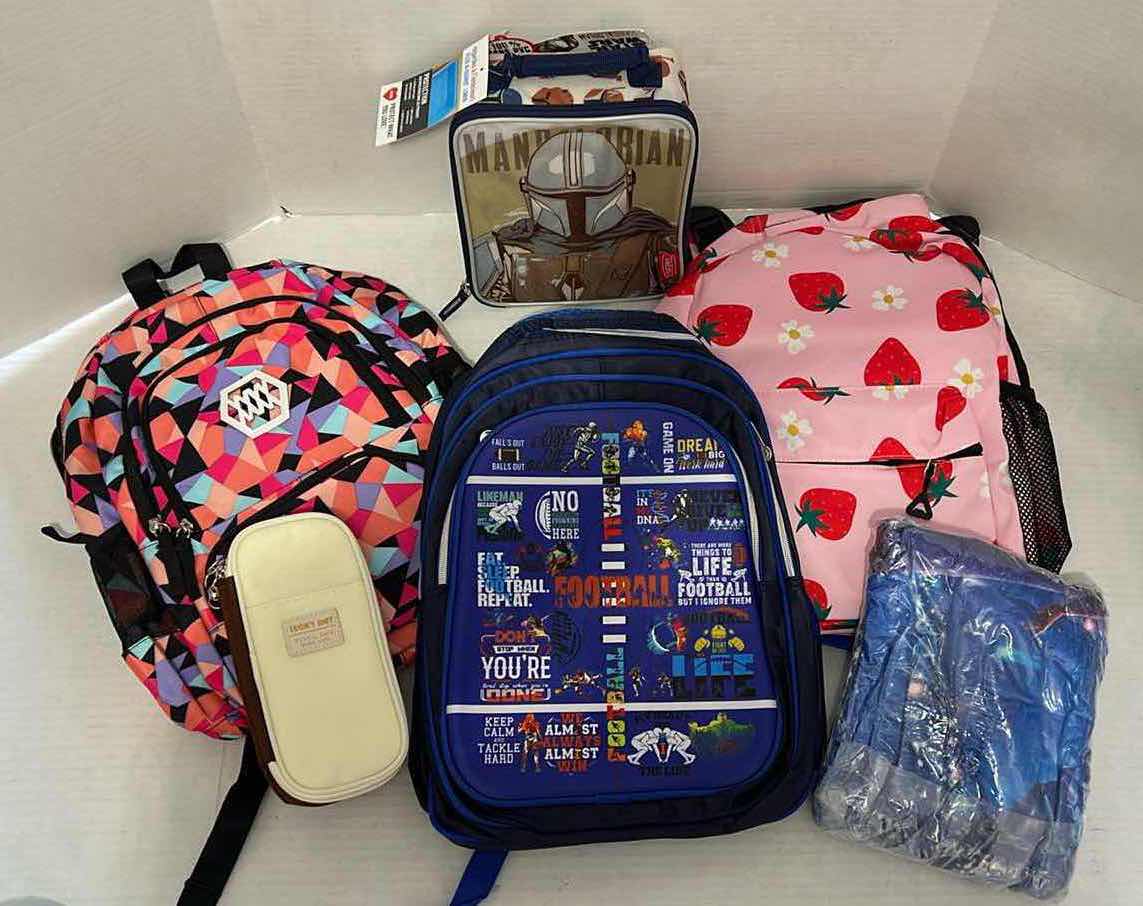 Photo 1 of DISNEY BLANKET, MANDALORIAN LUNCH BOX, KIDS BACKPACKS