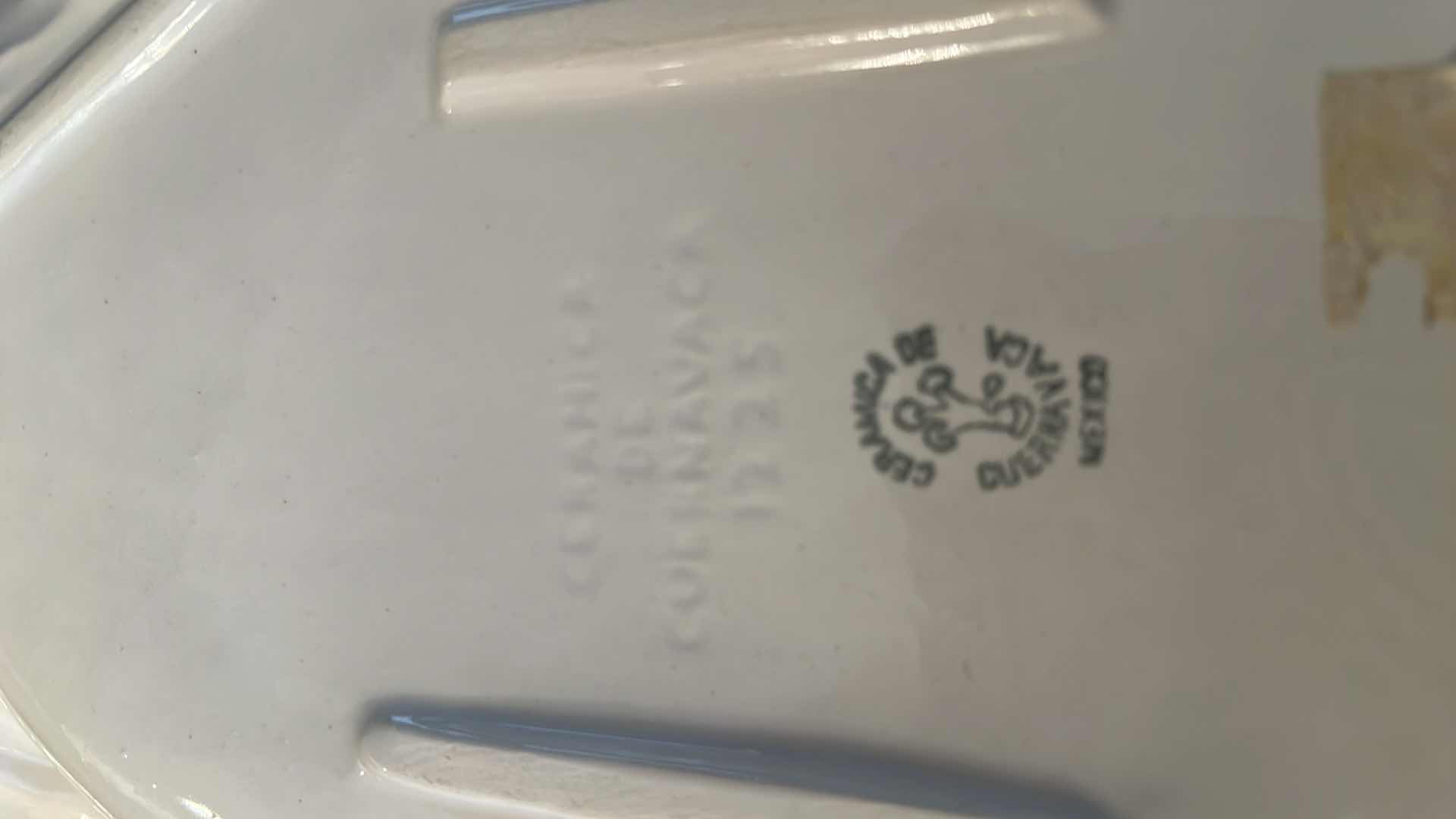 Photo 1 of DINNER SERVING WARE-12” FINE PORCELAIN CHARCUTERIE PLATE.  WITH GRAPE AND LEAF DETAILING. FROM MEXICO.