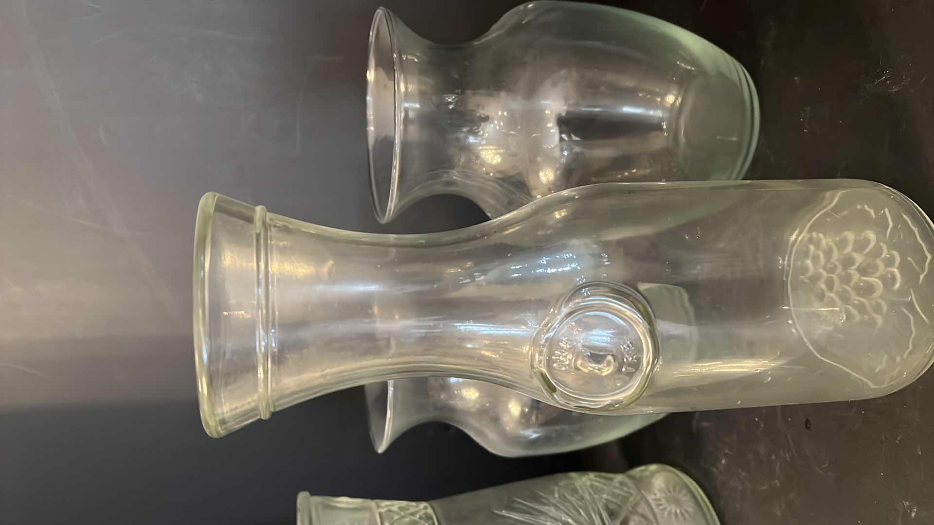 Photo 2 of 4- GLASS VASES. VARIOUS SIZES, LARGEST 11”H.