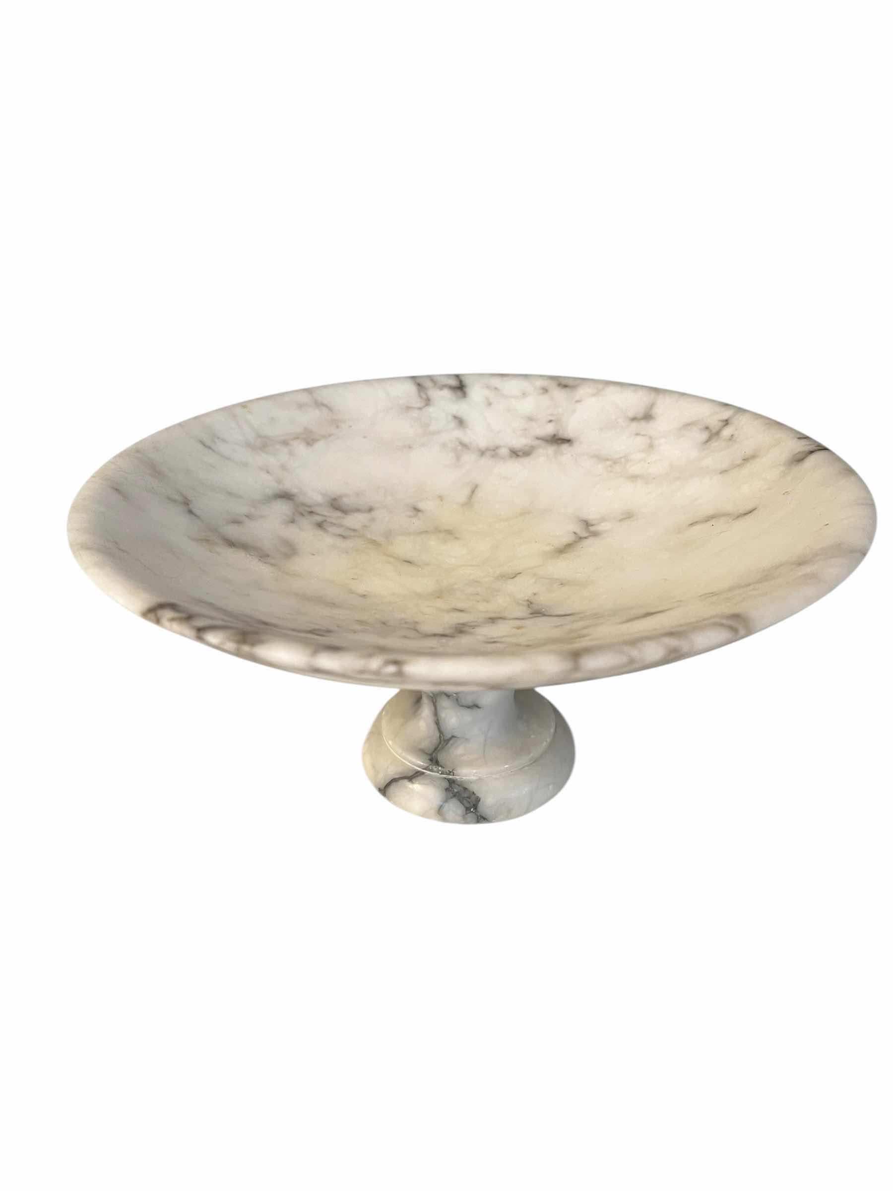 Photo 1 of HOME DECOR-MARBLE PEDESTAL BOWL. 10.5”D X 5.5”H