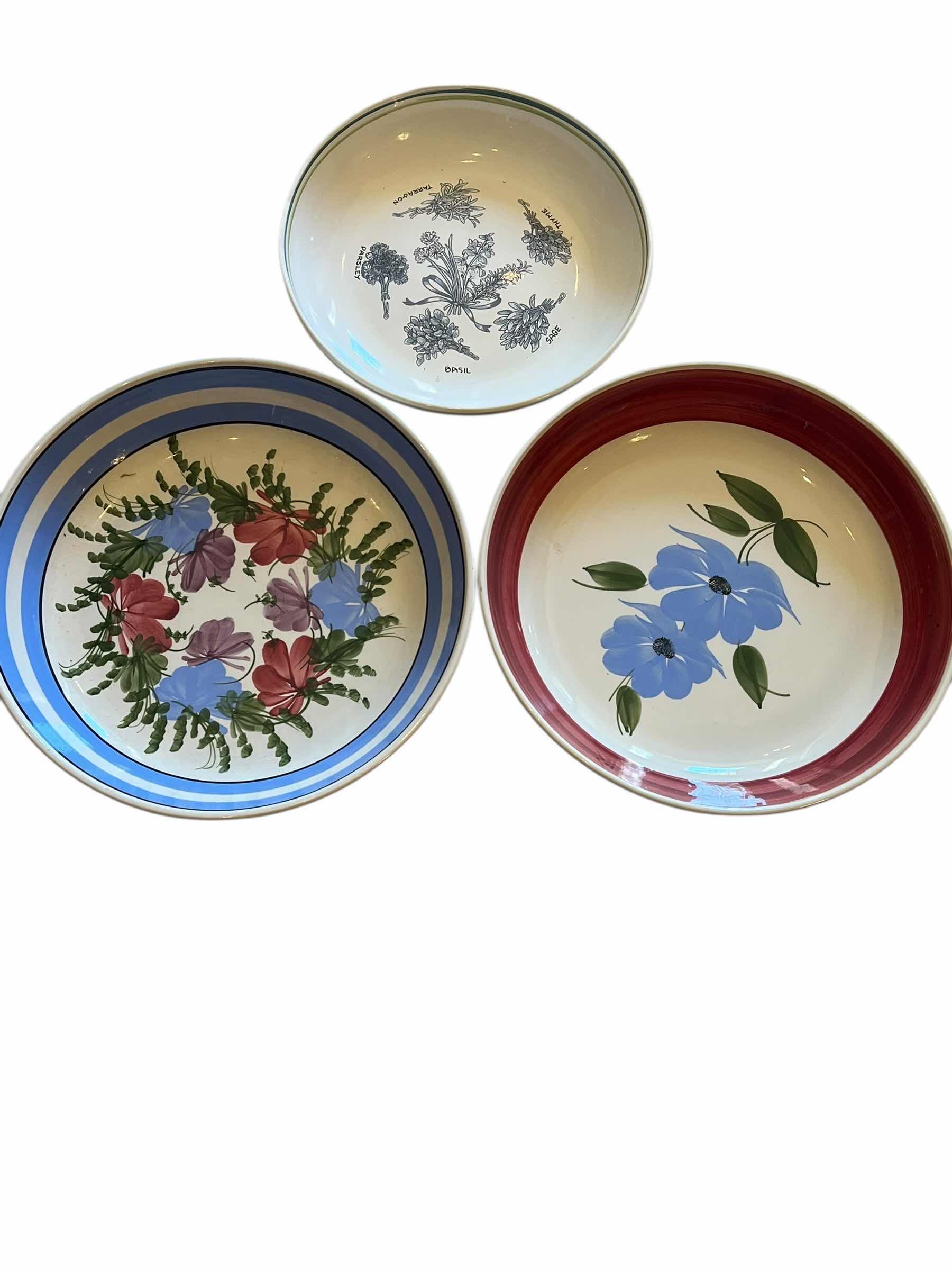 Photo 1 of 3-CERAMIC SERVING BOWLS 15”. KITCHEN WARE