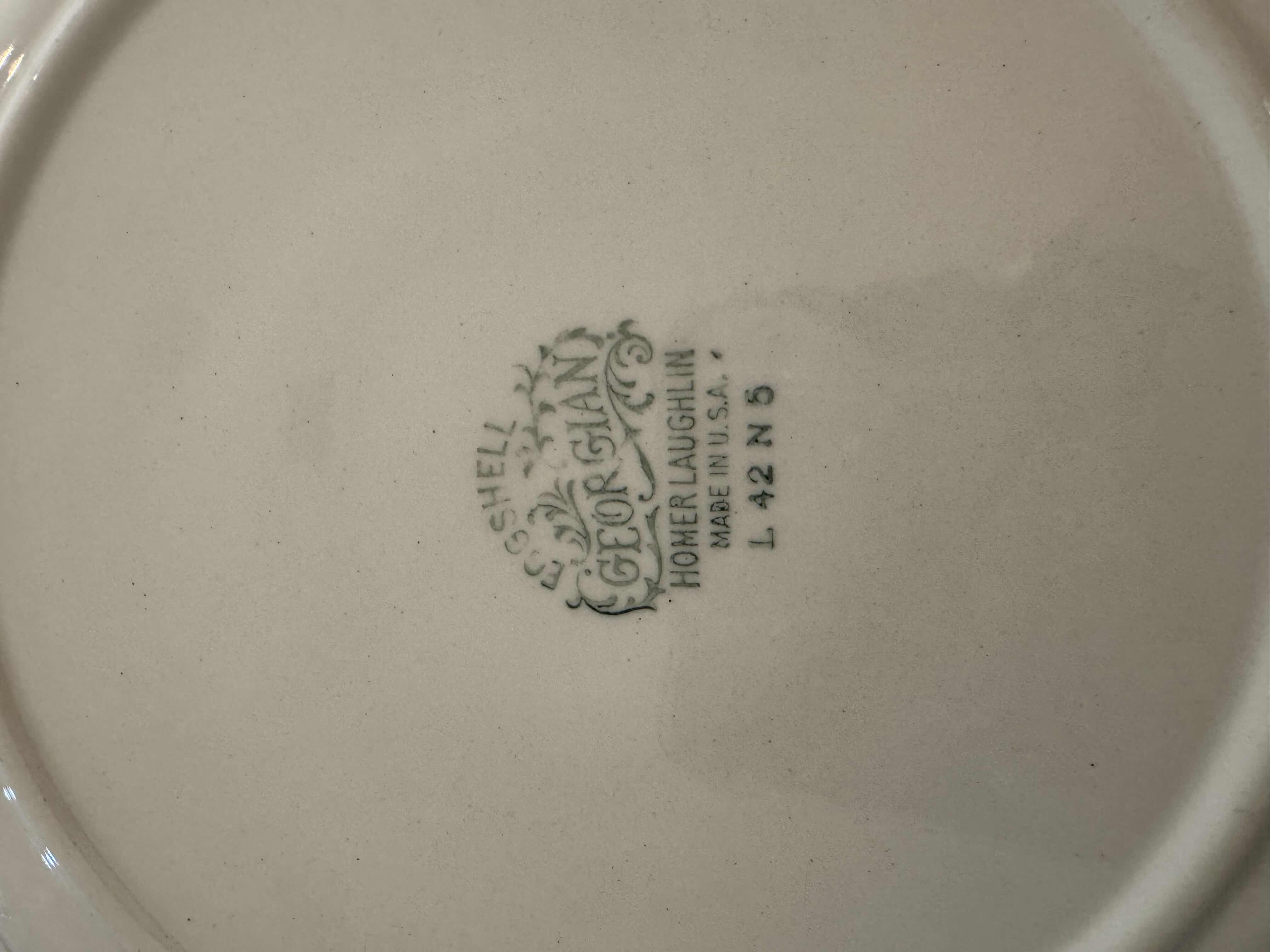 Photo 1 of 16-HOMER LAUGHLIN EGGSHELL GEORGIAN DINNER PLATES. (PART OF LARGER SET SOLD SEPARATELY)