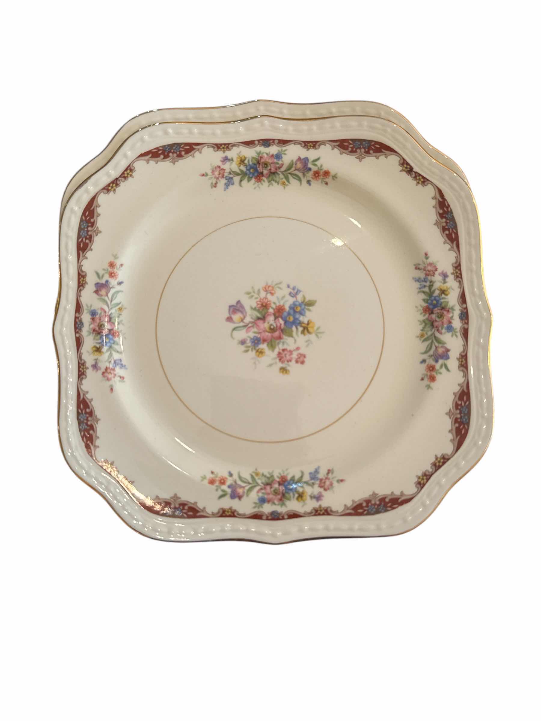 Photo 1 of 14-HOMER LAUGHLIN EGGSHELL GEORGIAN SQUARE PLATES-PART OF LARGER DISHES SET (SOLD SEPARATELY)