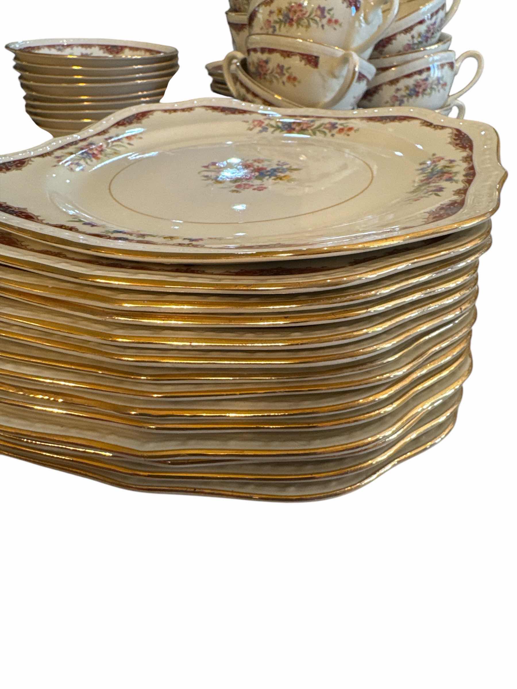 Photo 2 of 14-HOMER LAUGHLIN EGGSHELL GEORGIAN SQUARE PLATES-PART OF LARGER DISHES SET (SOLD SEPARATELY)