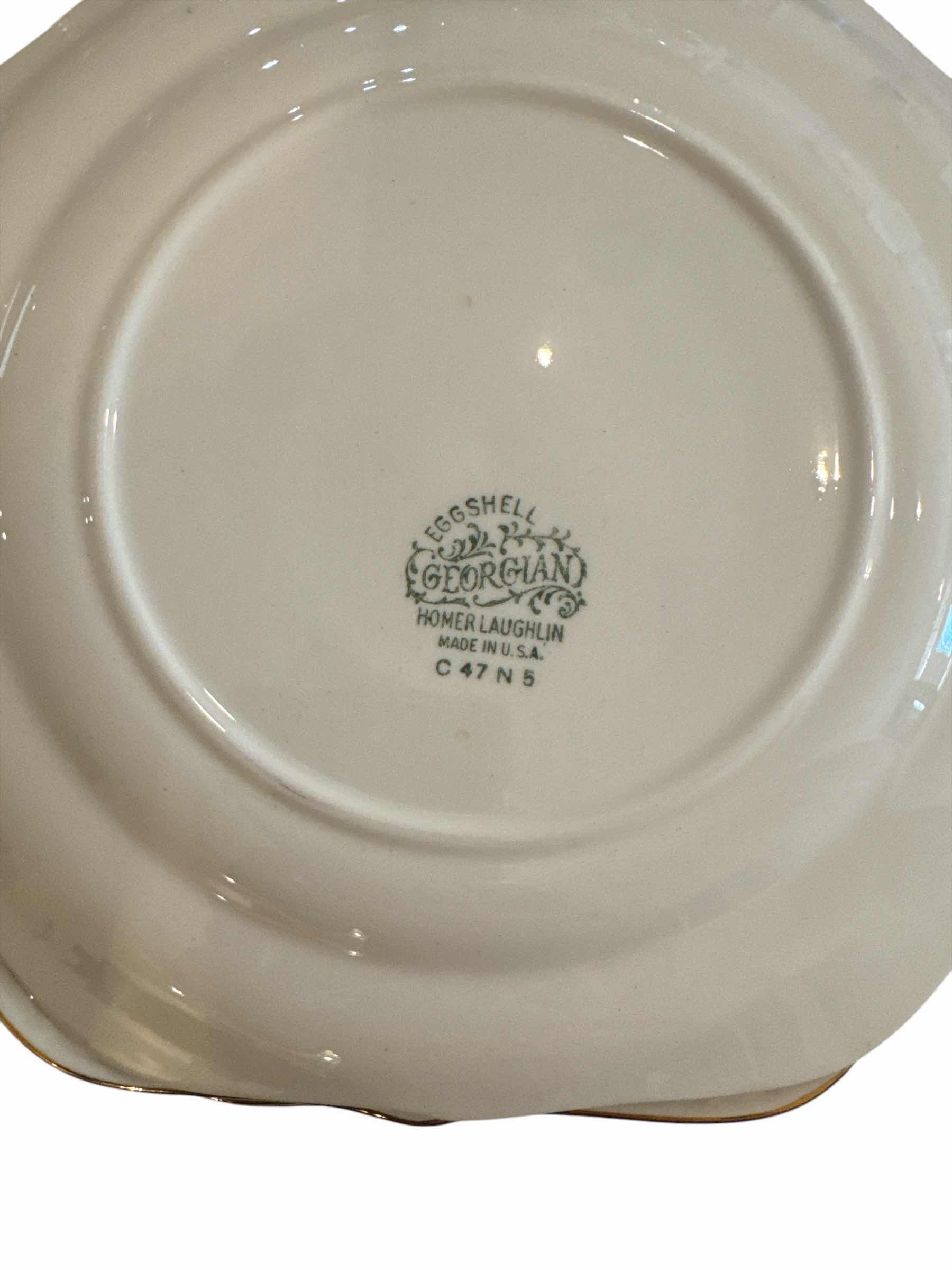 Photo 3 of 14-HOMER LAUGHLIN EGGSHELL GEORGIAN SQUARE PLATES-PART OF LARGER DISHES SET (SOLD SEPARATELY)
