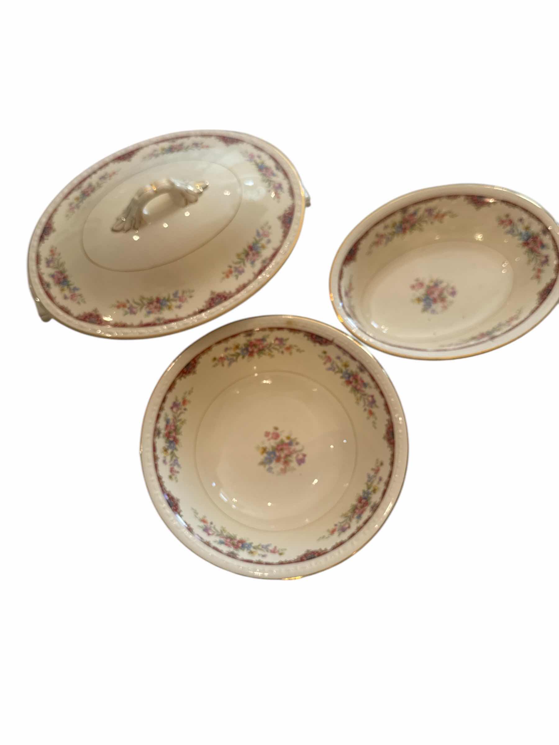 Photo 1 of 3 PIECES OF HOMER LAUGHLIN EGGSHELL GEORGIAN SERVICE WARE CASSEROLE BOWLS-FINE DISHES