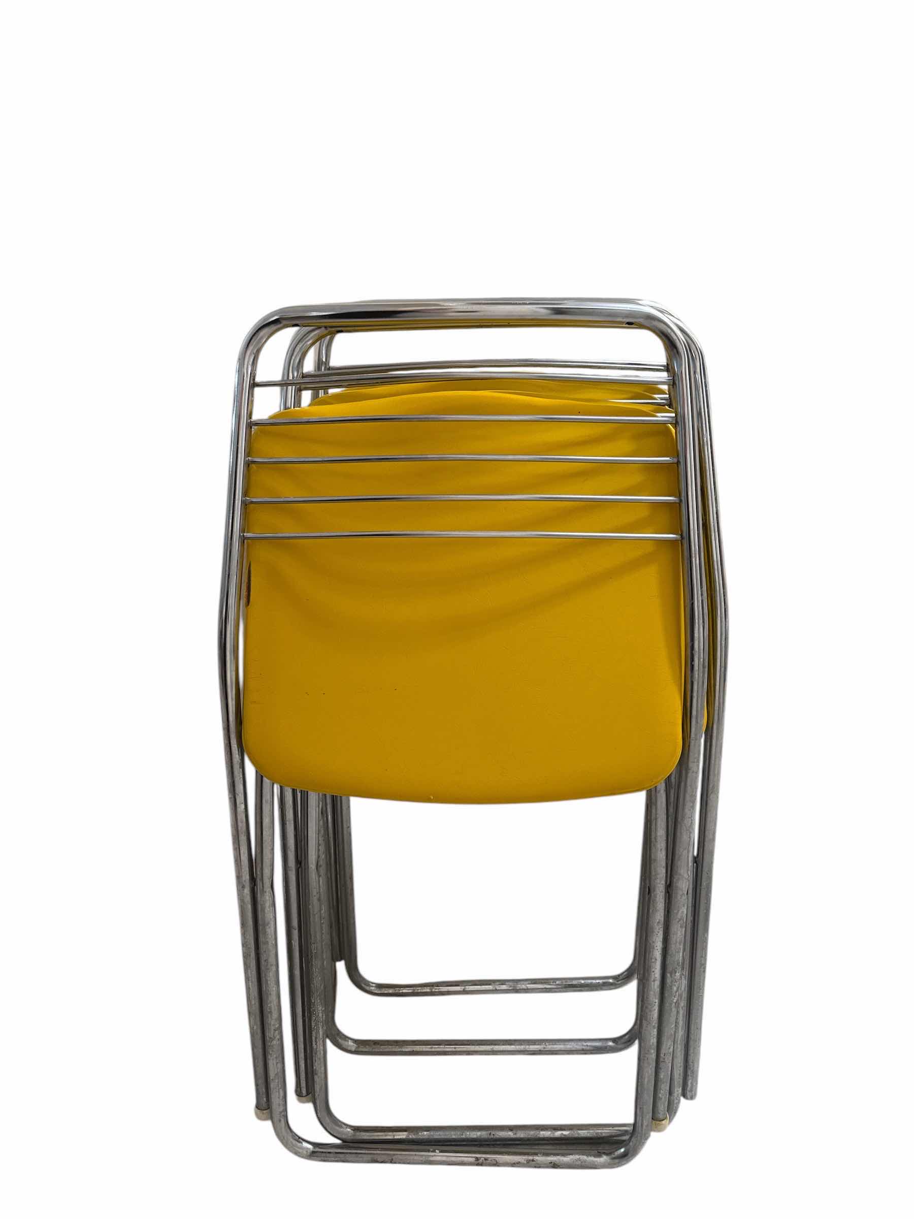Photo 2 of 4 VINTAGE YELLOW COSCO FOLDING CHAIRS