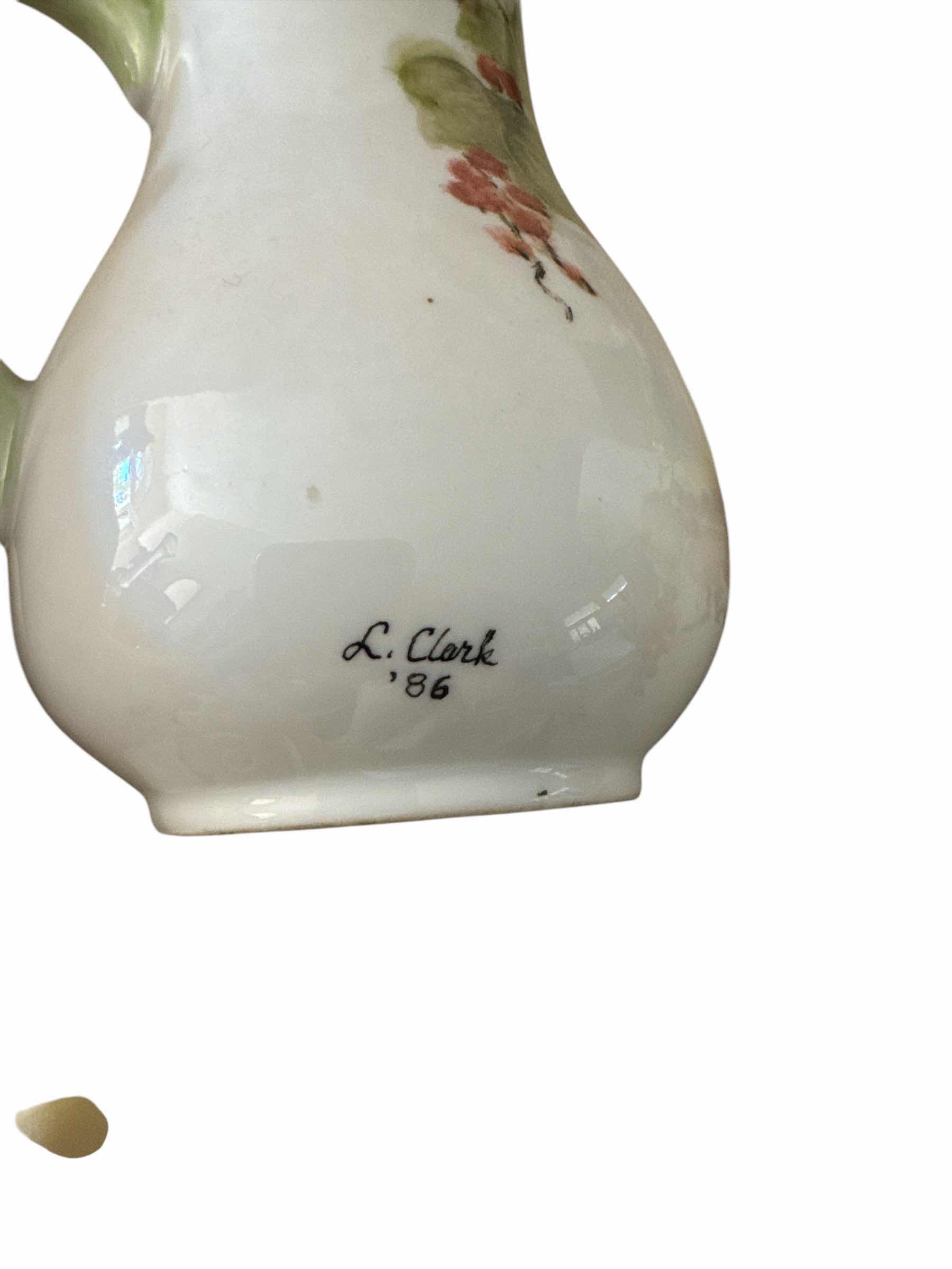 Photo 1 of 4 ITEMS, 2 PORCELAIN FLOWERS & SALT & PEPPER SHAKER