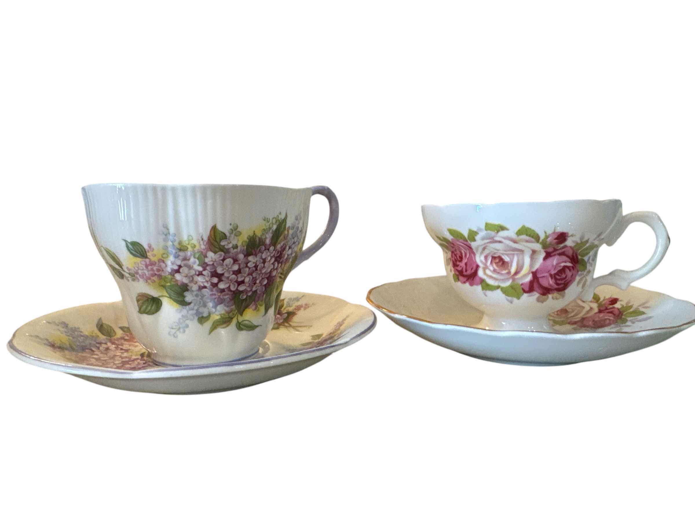 Photo 1 of 4 BONE CHINA TEACUPS & SAUCERS