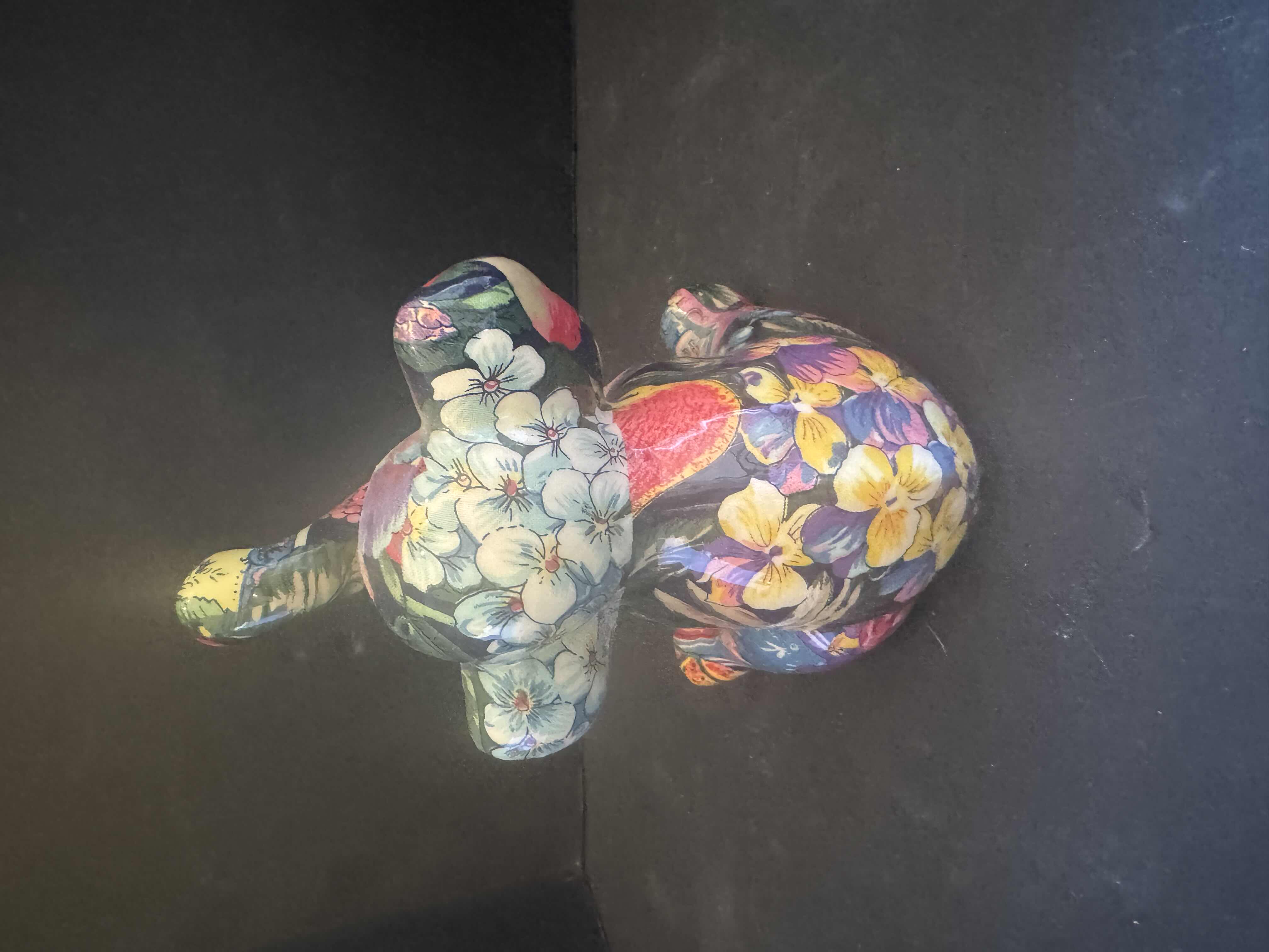 Photo 1 of 2- VINTAGE PORCELAIN PATCHWORKS FROM JOAN BARKER DESIGNS, HOME DECOR, HOME ESSENTIALS 

ELEPHANT 
5” X H6.5”

CAT
6” X H6.5”