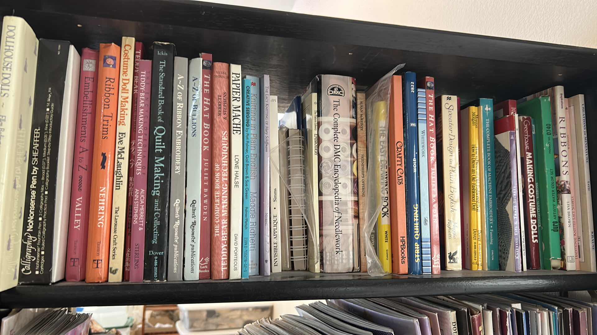 Photo 1 of CONTENTS OF  6 SHELVES CRAFTING BOOKS , SHELF INCLUDED