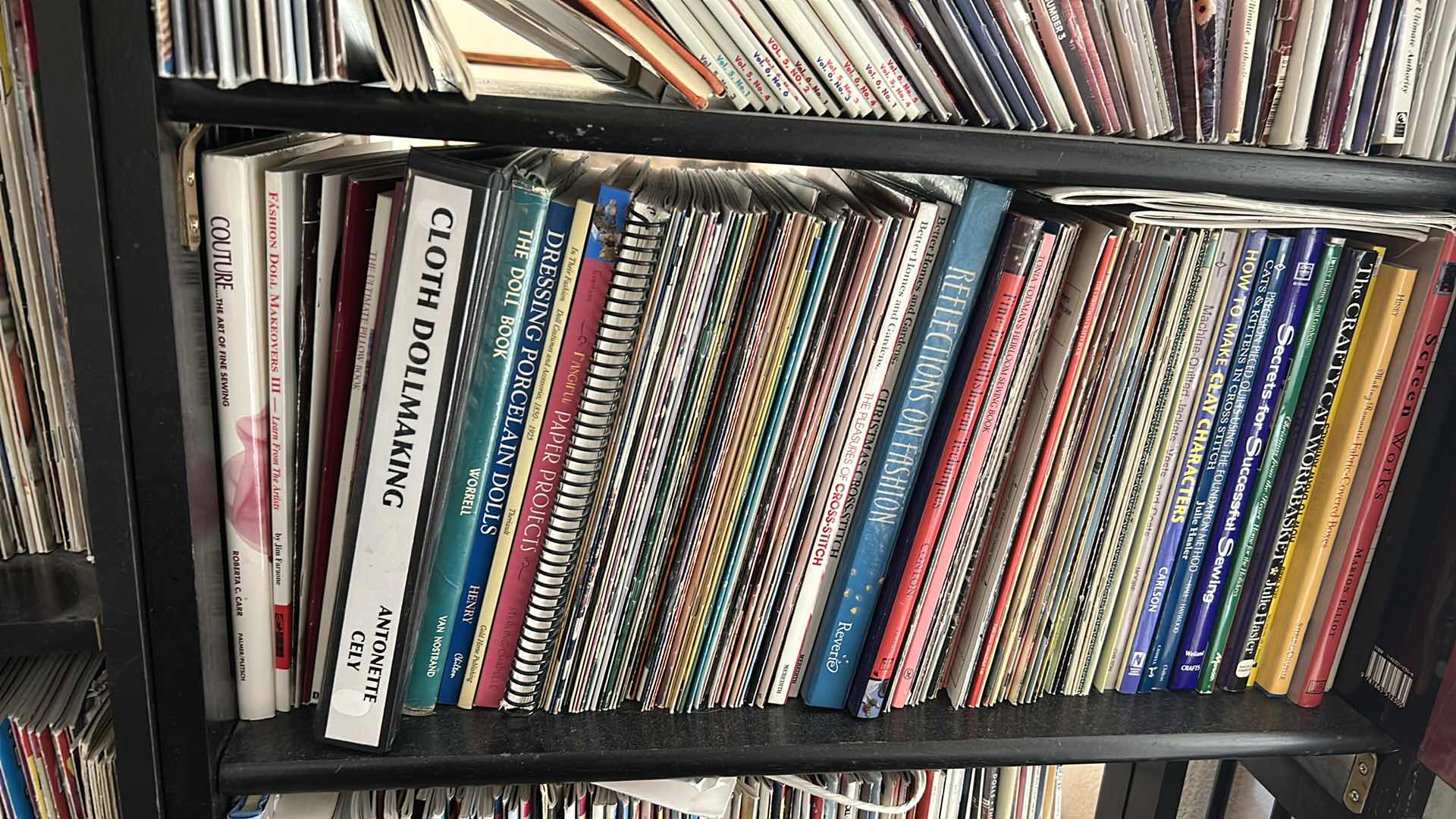 Photo 1 of CONTENTS OF  6 SHELVES CRAFTING BOOKS , SHELF INCLUDED