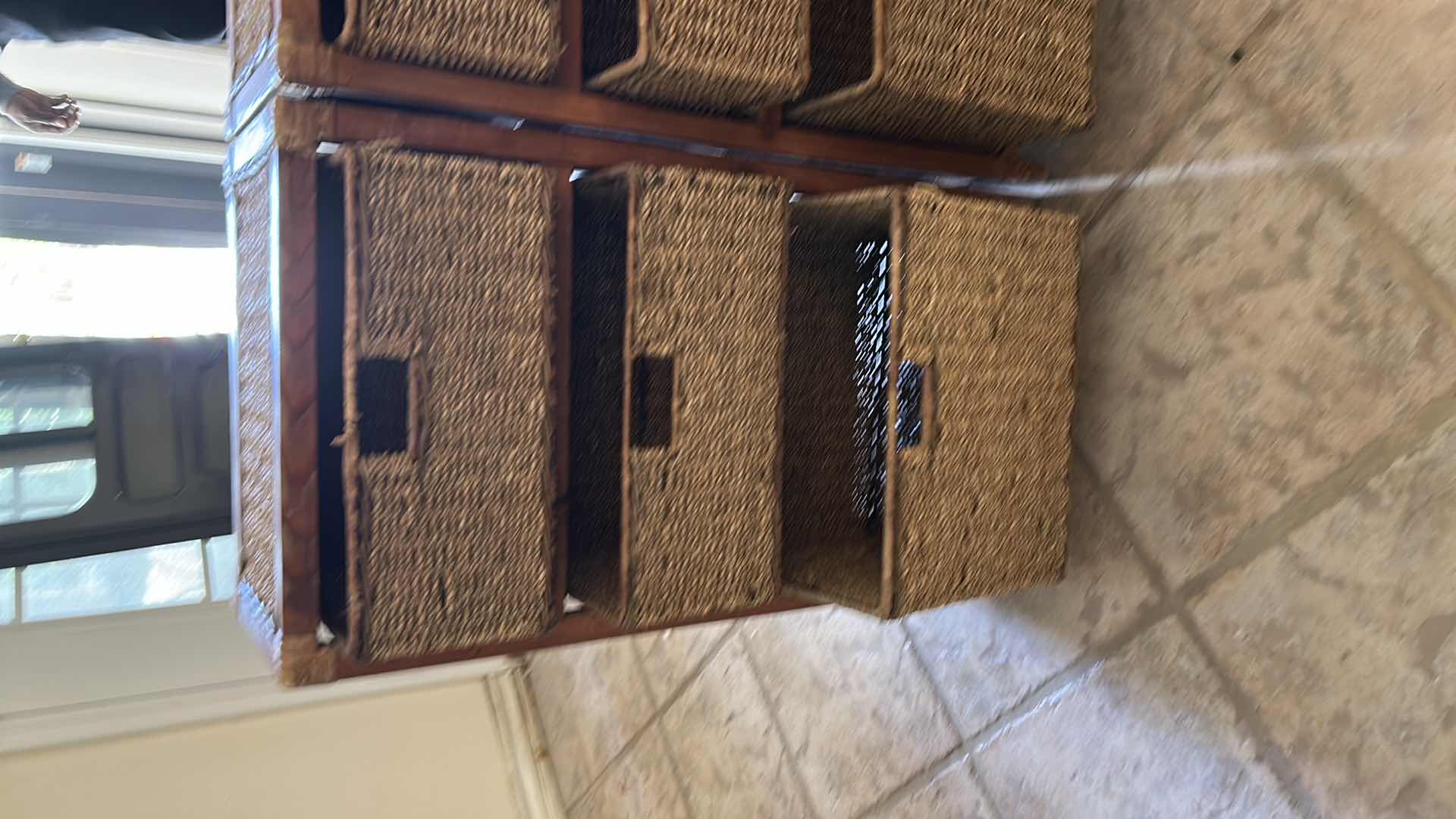 Photo 1 of 2 - 3 DRAWER RATAN STORAGE 16” X 20” H 29”