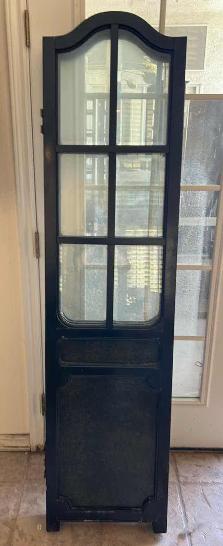 Photo 1 of BLACK WOOD ROOM DIVIDE W GLASS PANELS 55” X 72”