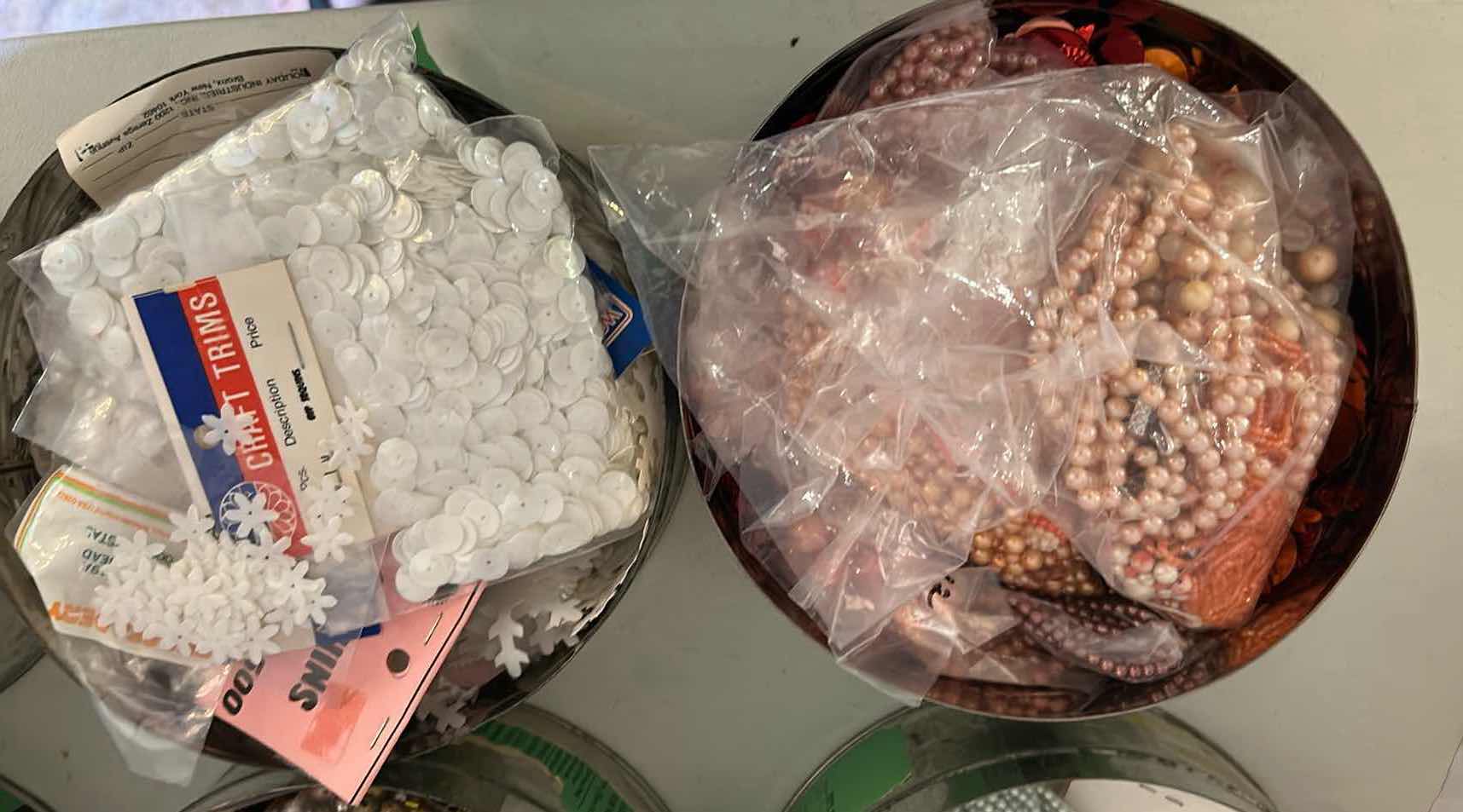 Photo 1 of 6- TINS ASSORTED CRAFTING BEADS