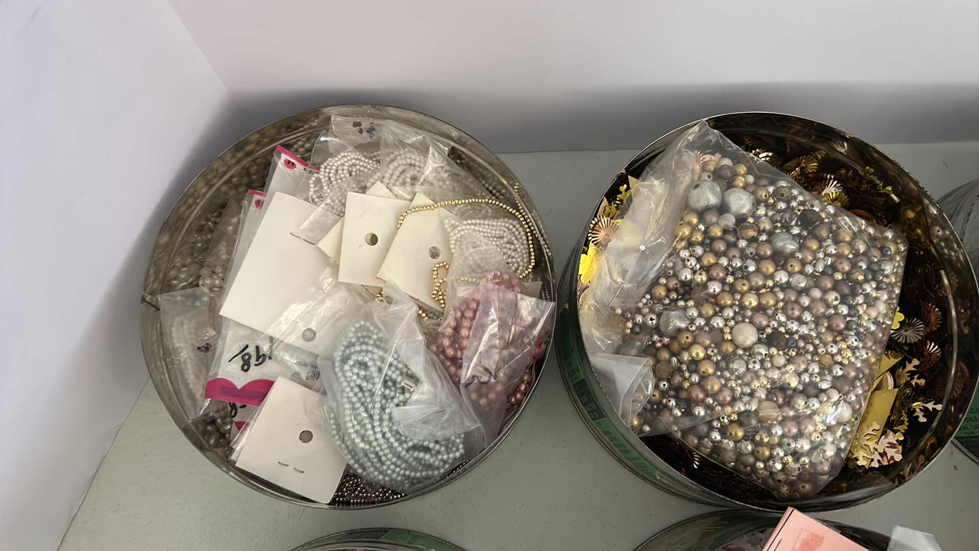 Photo 2 of 6- TINS ASSORTED CRAFTING BEADS
