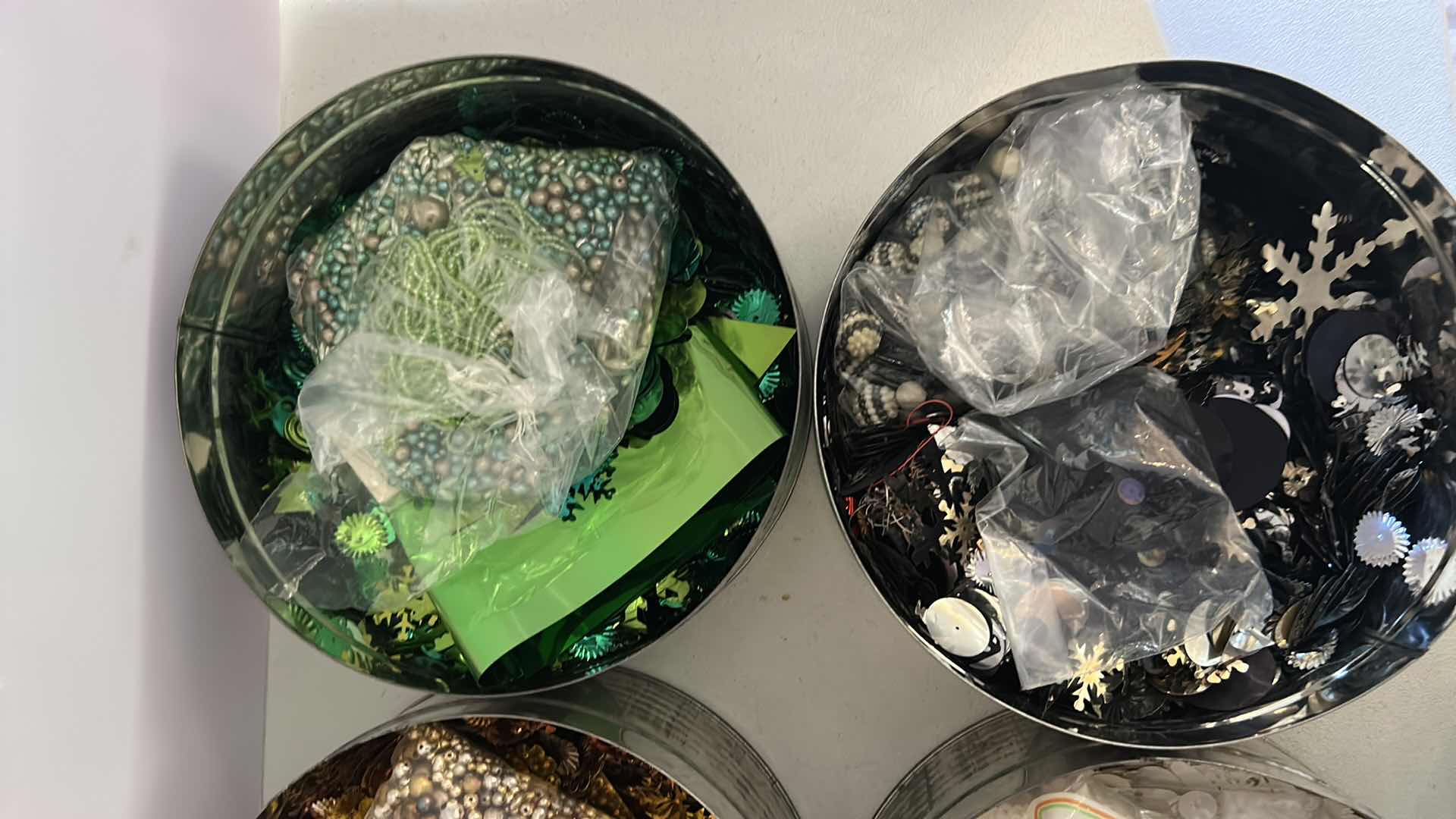 Photo 3 of 6- TINS ASSORTED CRAFTING BEADS