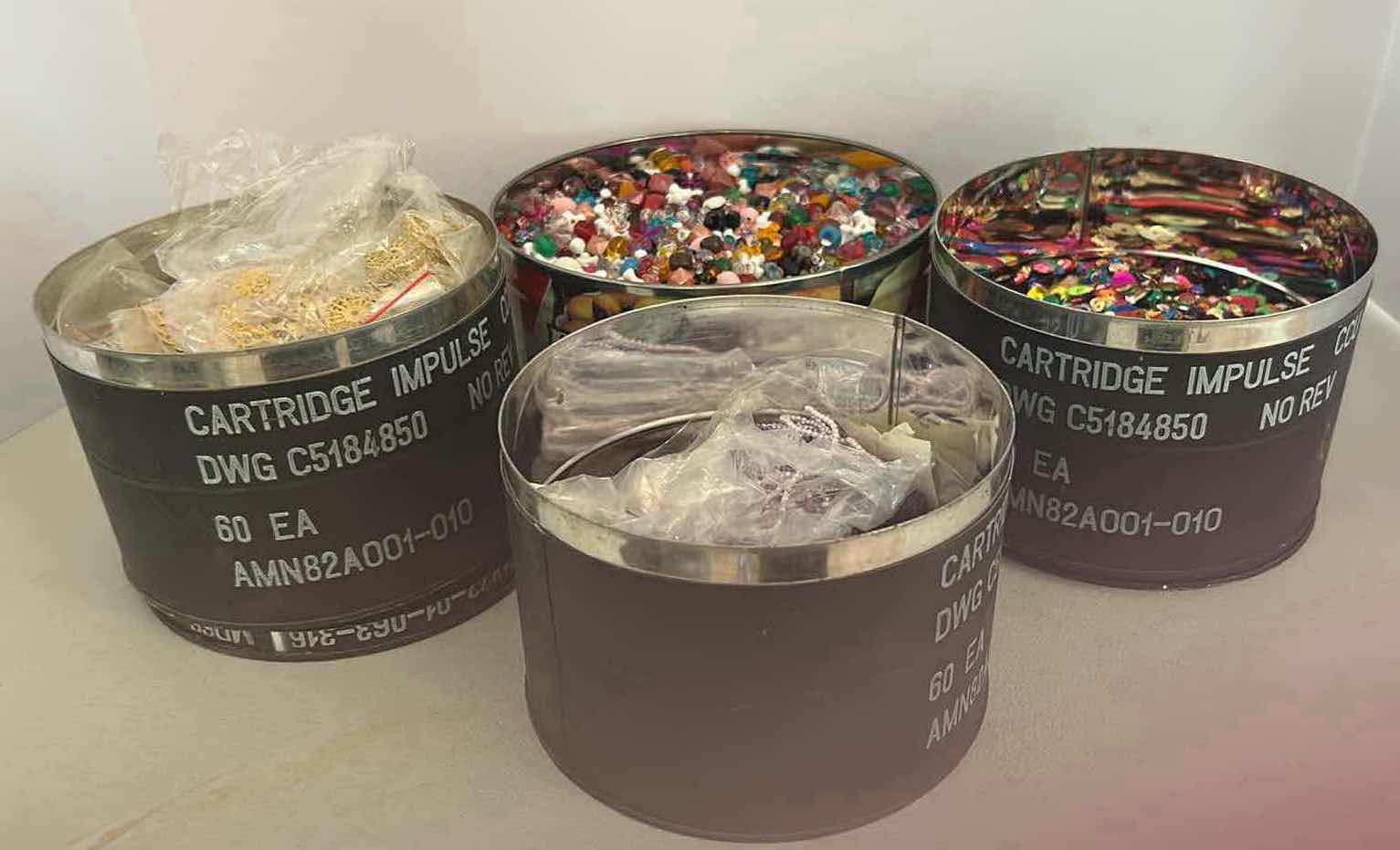 Photo 1 of 4- TINS ASSORTED CRAFT SEQUINS BEADS