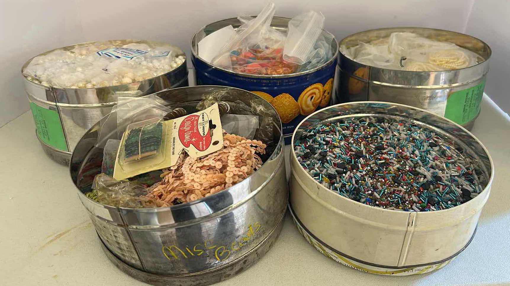 Photo 1 of 5- TINS ASSORTED CRAFT BEADS