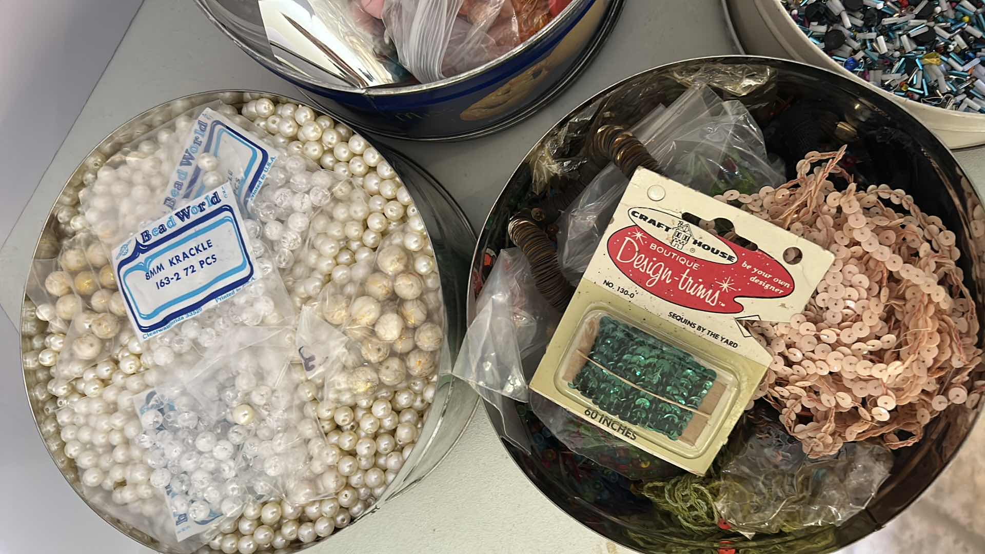 Photo 1 of 5- TINS ASSORTED CRAFT BEADS