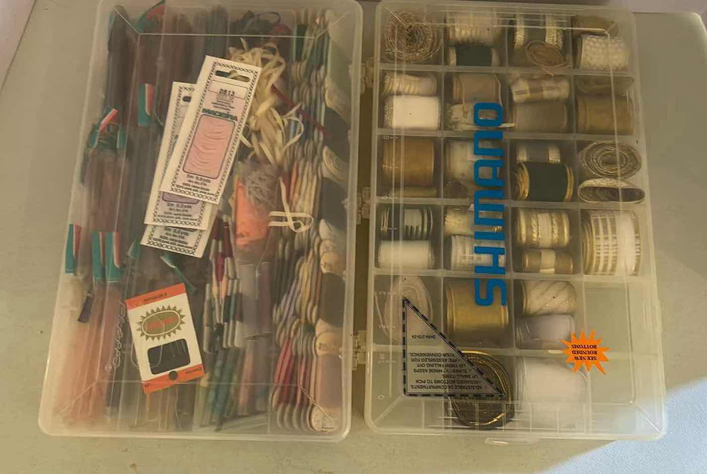 Photo 1 of 5- PLASTIC CONTAINERS ASSORTED CRAFT SUPPLIES