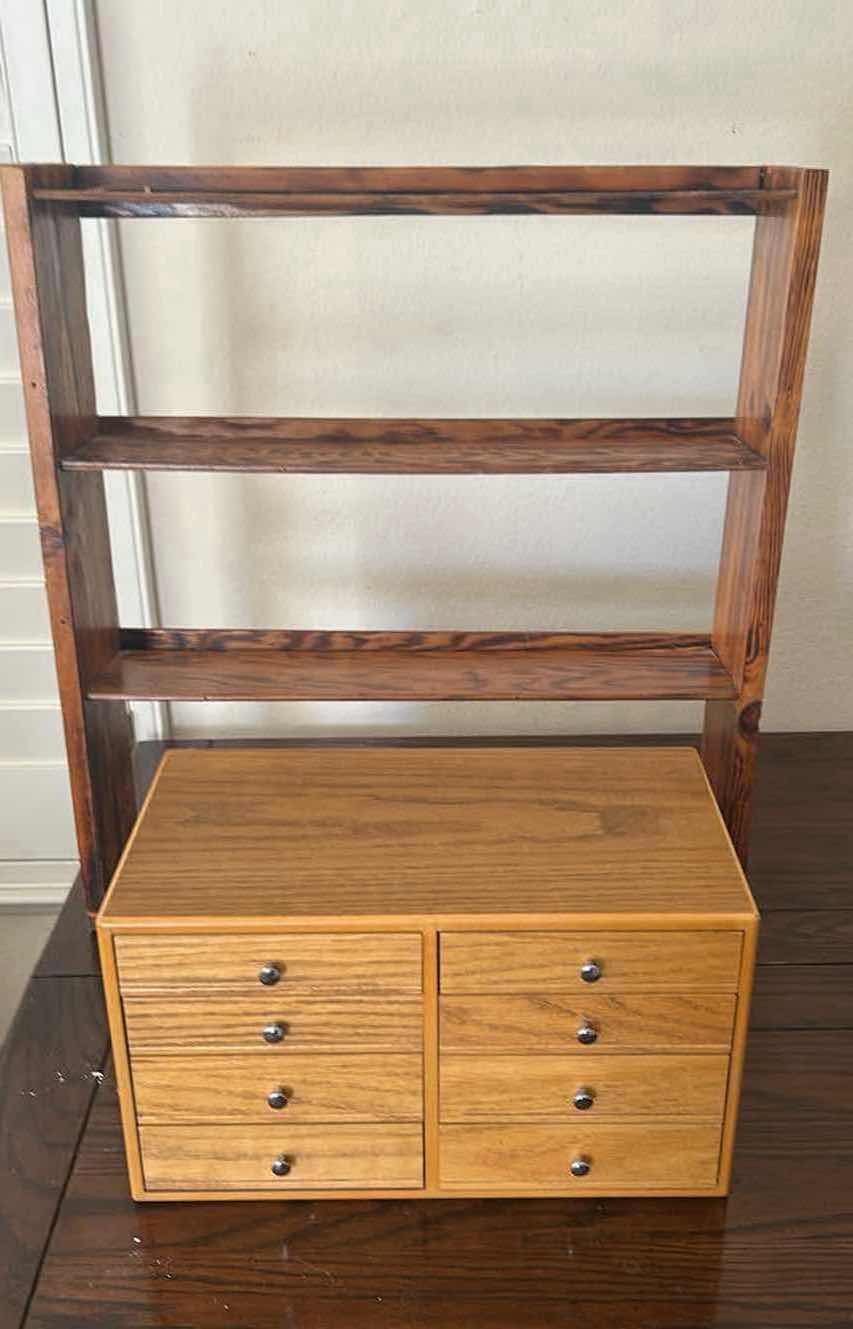 Photo 1 of 8 DRAWER DESK ORGANIZER 16” X 10” AND WALL SHELF 23” X 25”