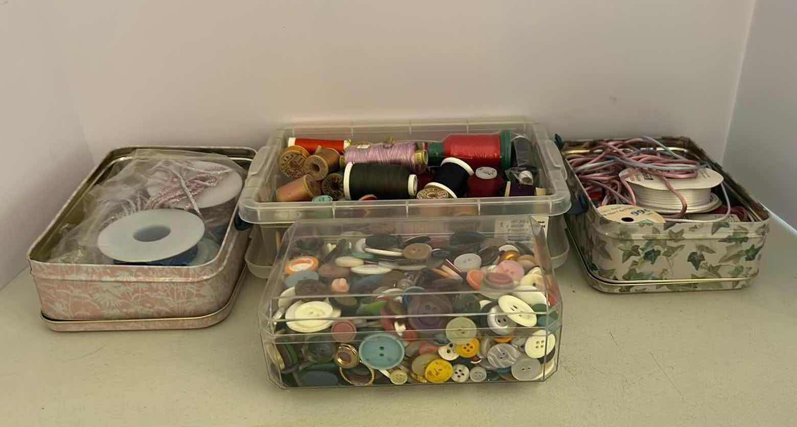 Photo 1 of 4- CONTAINERS OF CRAFT SUPPLIES