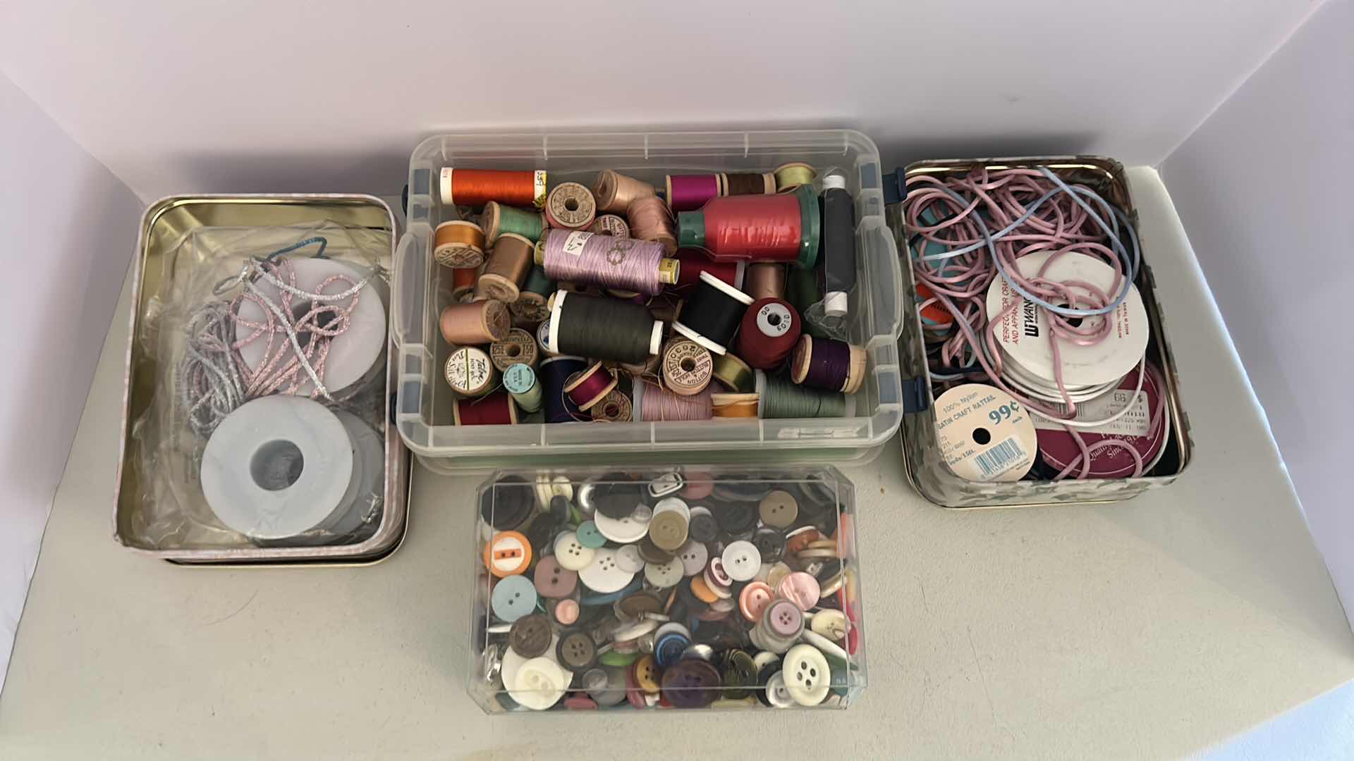 Photo 1 of 4- CONTAINERS OF CRAFT SUPPLIES