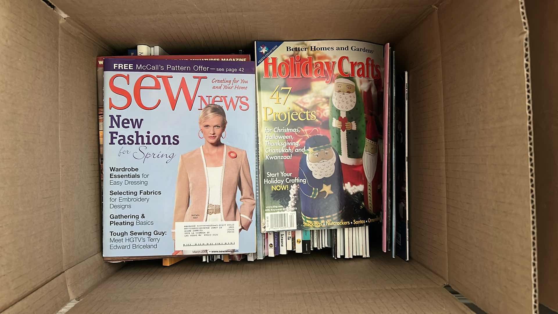 Photo 1 of CONTENTS OF BOX CRAFTING BOOKS