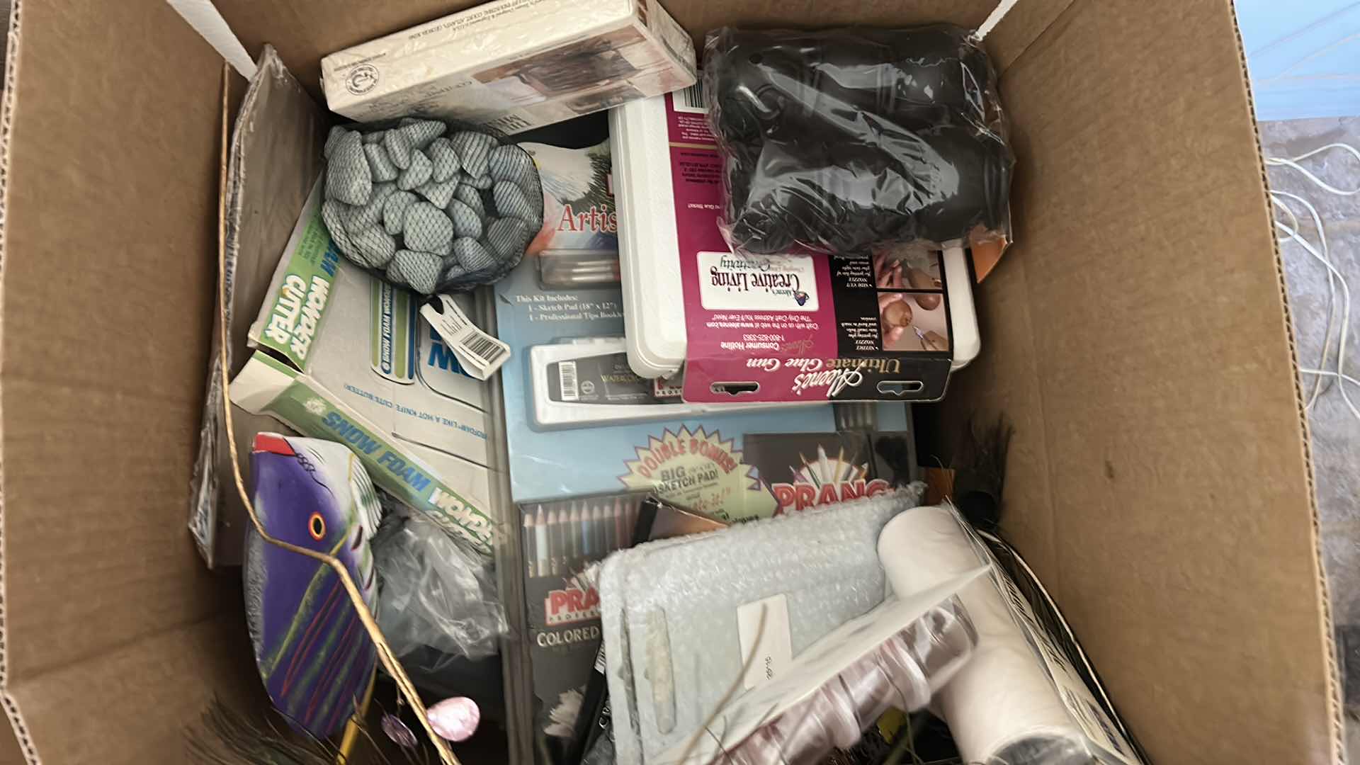Photo 1 of CONTENTS OF BOX CRAFTING SUPPLIES