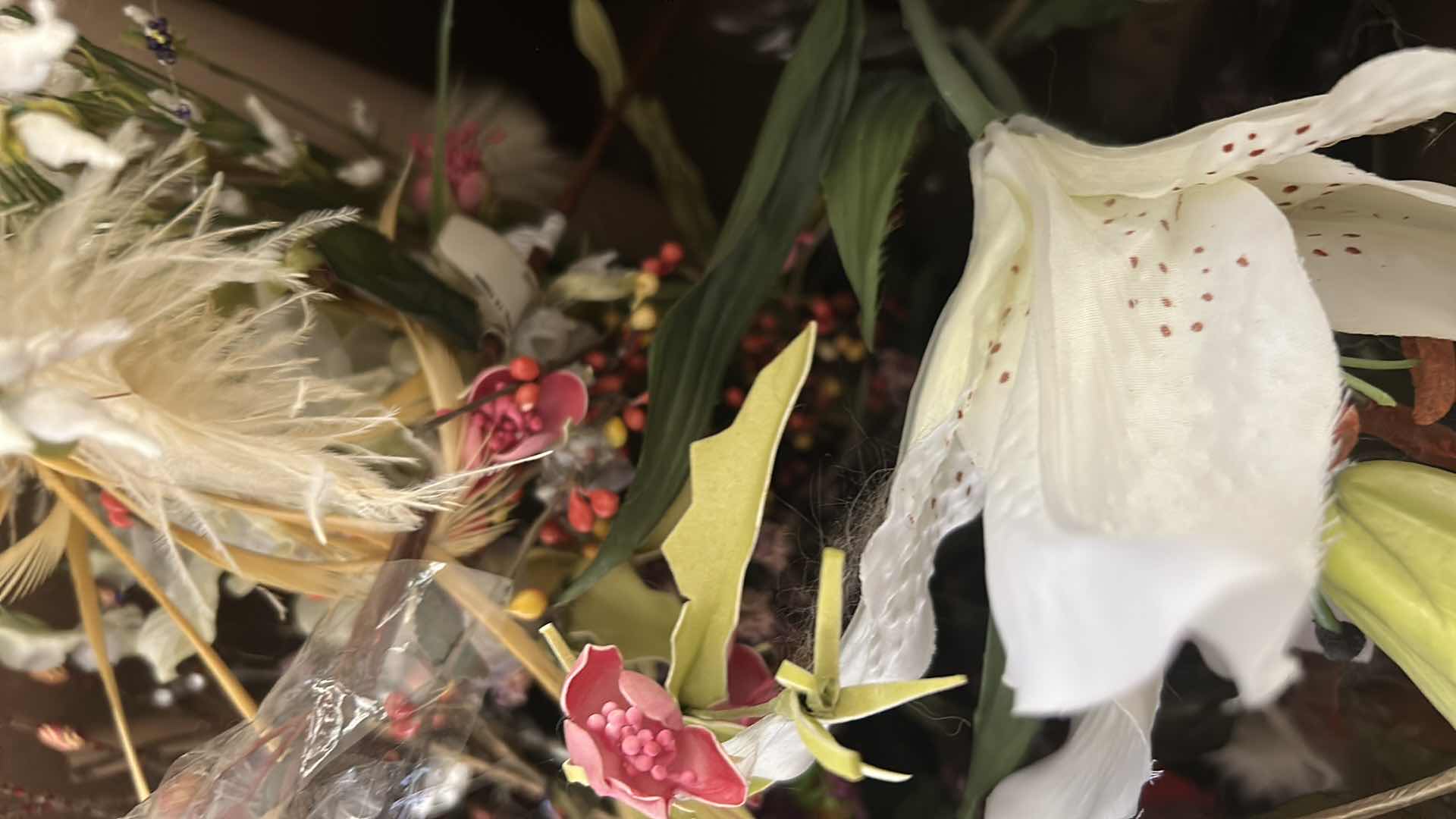 Photo 1 of CONTENTS OF BOX FAUX FLOWERS WRAPPING PAPER