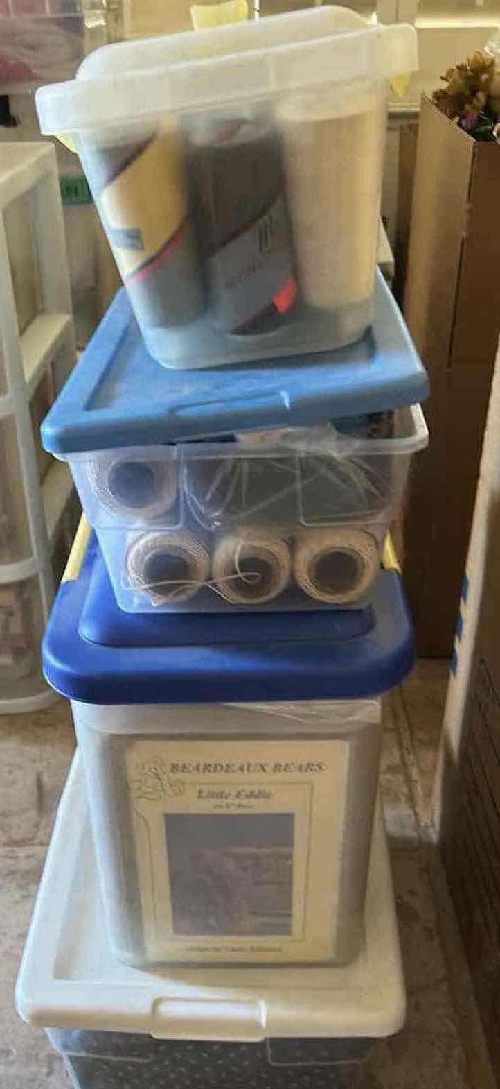 Photo 1 of 4-PLASTIC CONTAINERS CRAFT SUPPLIES