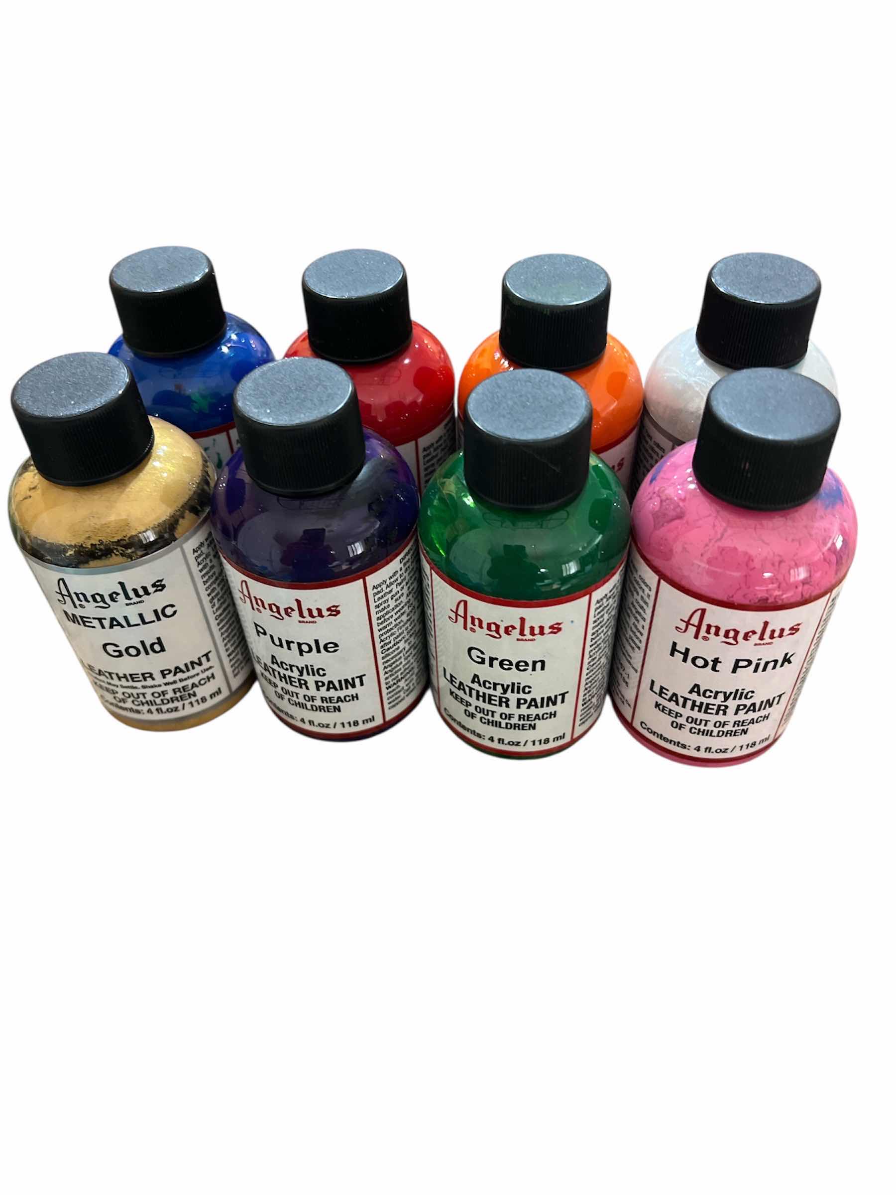 Photo 1 of 8 - BOTTLES OF ANGELUS LEATHER PAINT ASSORTED COLORS