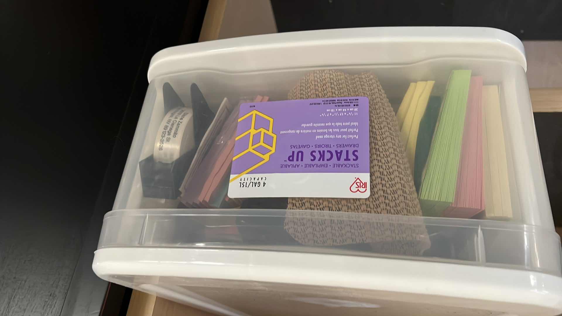 Photo 1 of 2 - STERILITE STORAGE DRAWERS AND CONTENTS IF OFFICE SUPPLIES, PENS,POST-ITS AND MORE